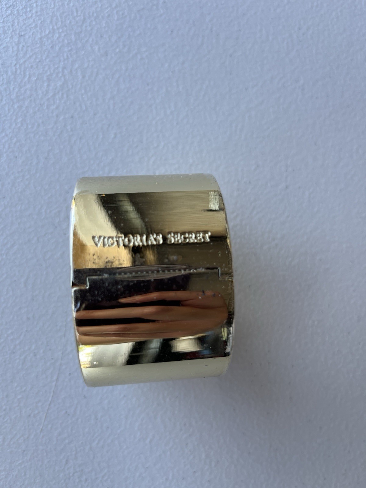 Victoria Secret Scandalous Hinged Gold Tone Rhinestone Cuff Bangle Bracelet