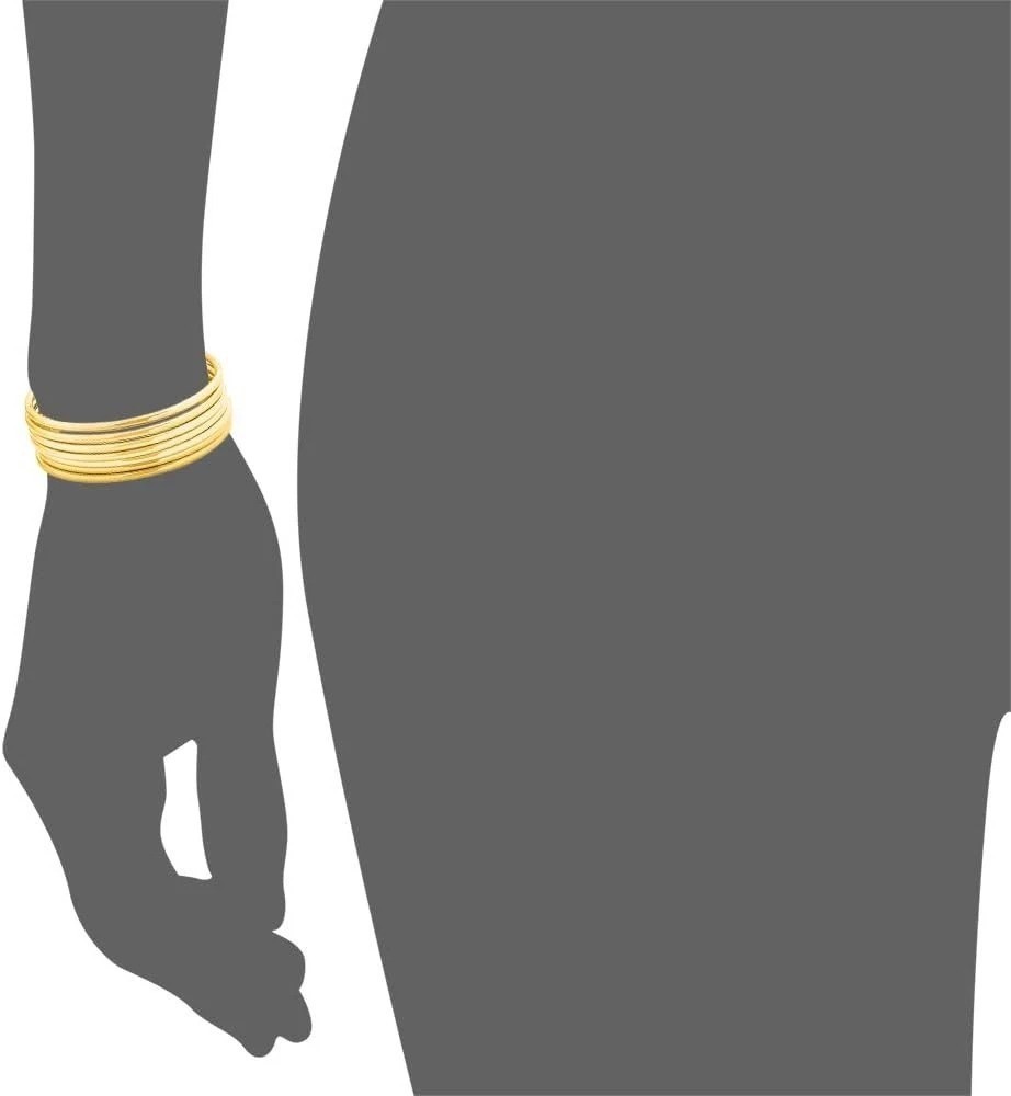 Sleek and Stylish 7-Bangle Set – Glossy Stainless Steel for Every Occasion