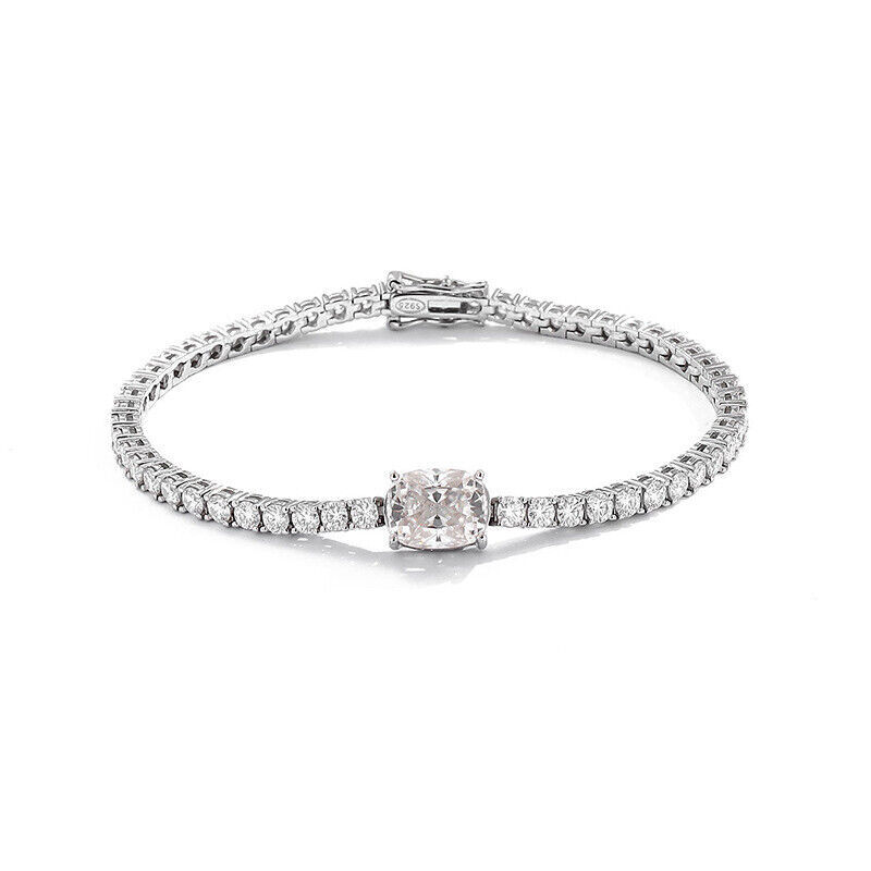 31CTW D Color VVS1 MOISSANITE Tennis Bracelet 925 Sterling Silver Passes Tester