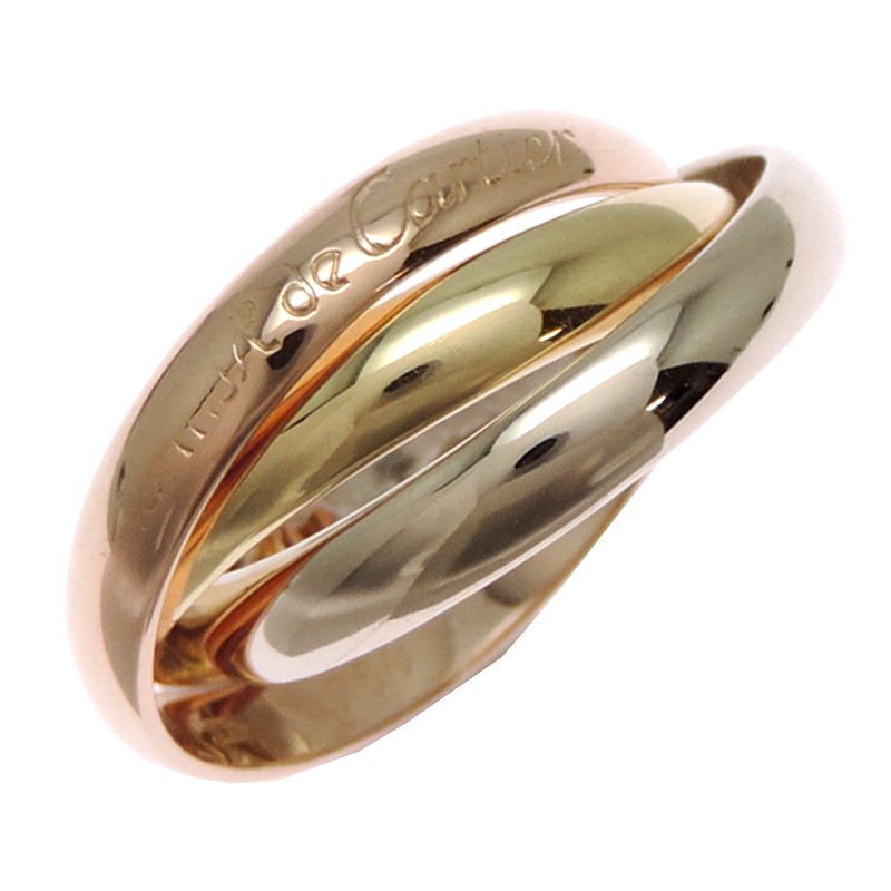 Cartier #53 750 YG PG WG Trinity Ring US6-6.25 DH93782 948965