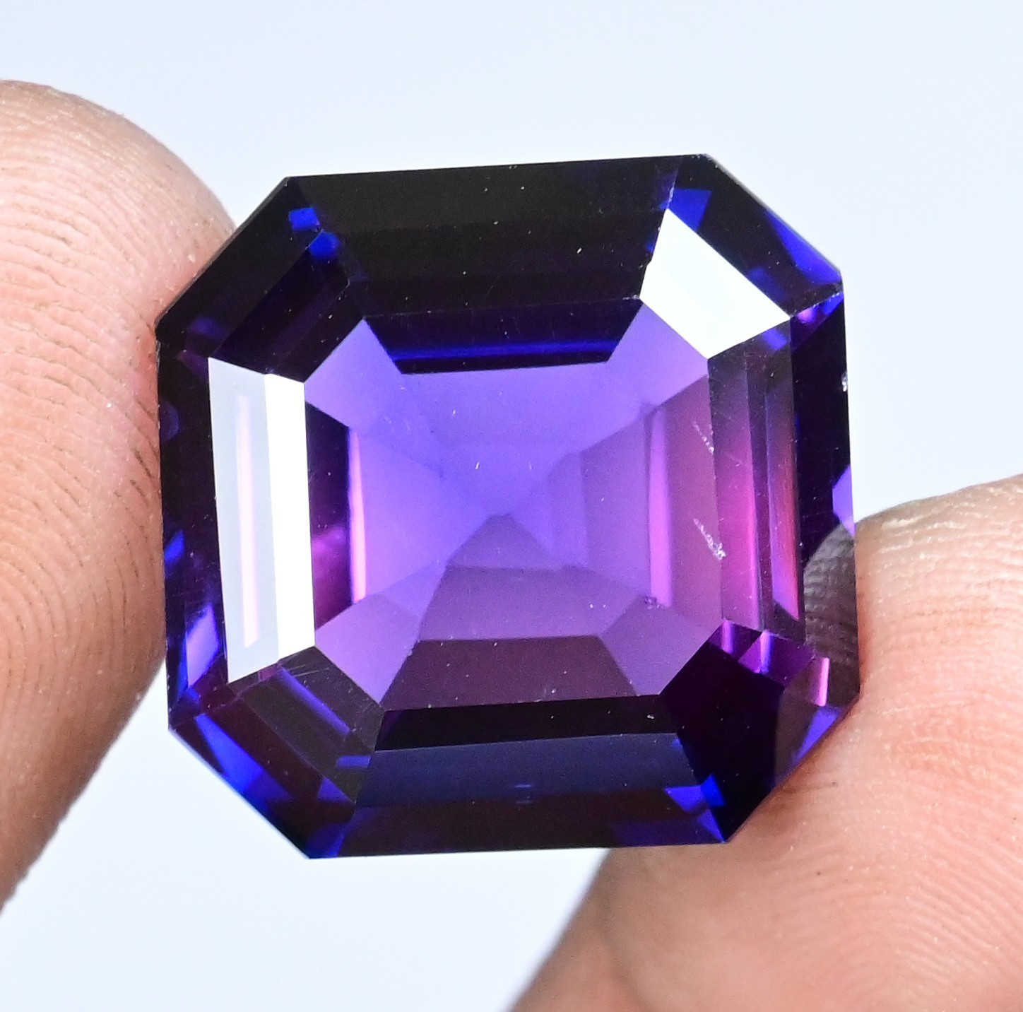 32.05 Ct Natural Purple Blue Montana Sapphire Flawless Certified Loose Gemstone