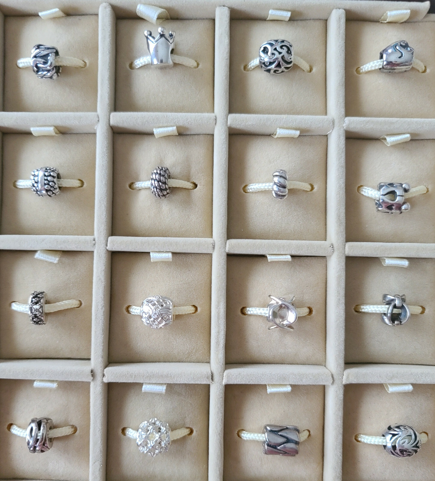 CHAMILIA DECORATIVE STERLING SILVER CHARM BEADS -YOUR CHOICE- Retired msrp $35
