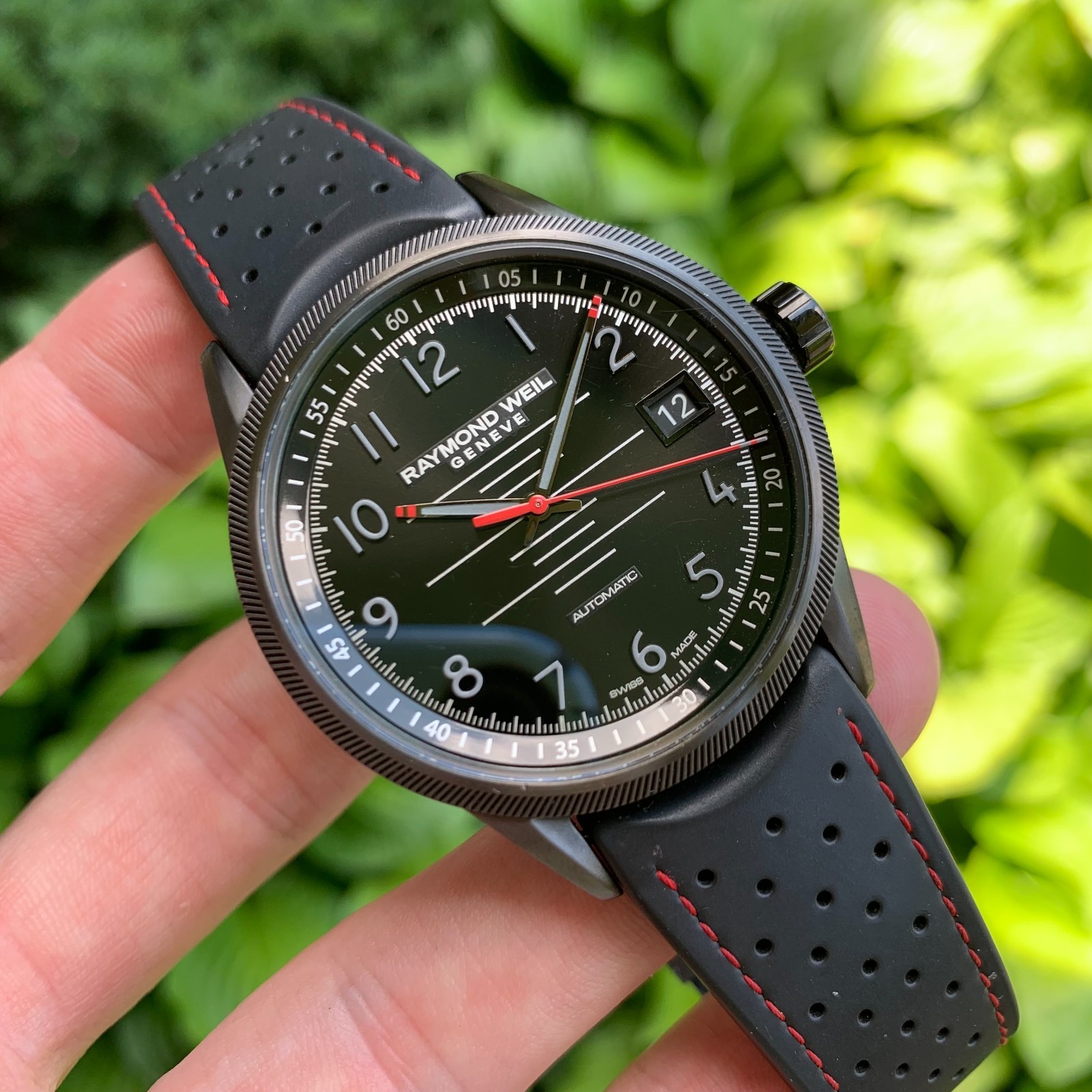 Raymond Weil Freelancer Pilot Automatic 42.5mm DLC Black Wristwatch w/ Box