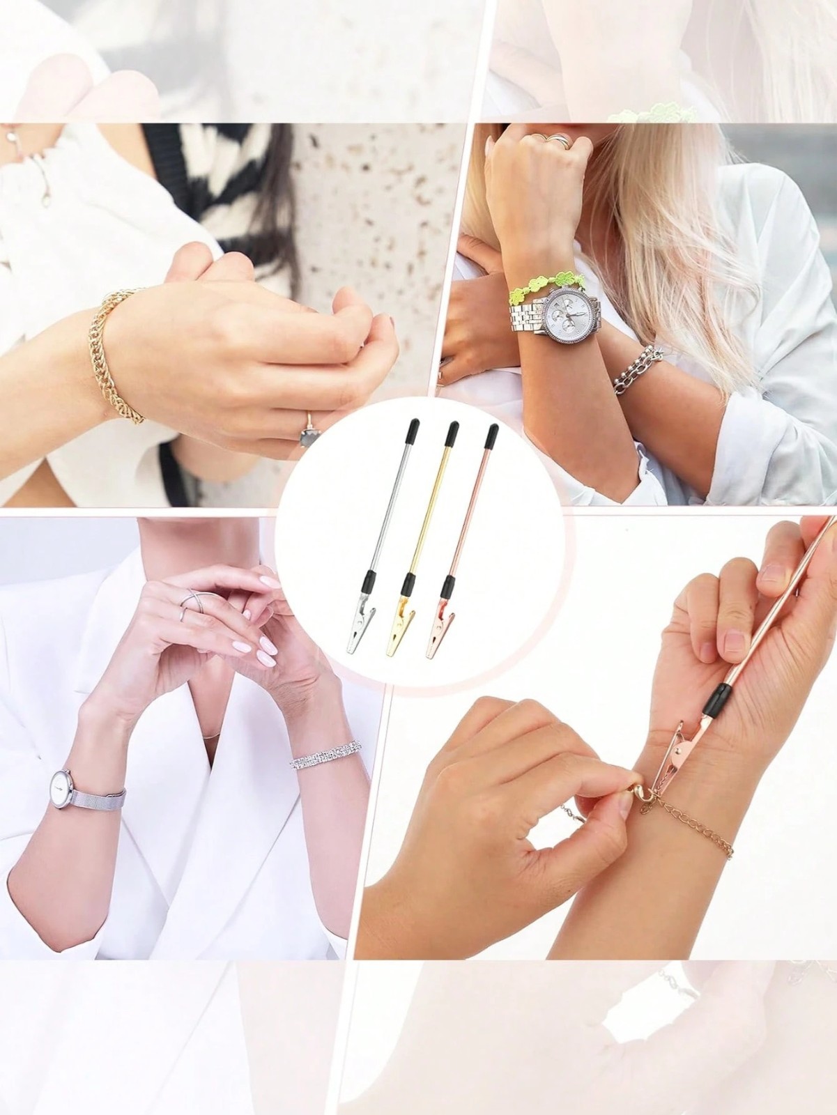 Bracelet Helper Tool Fastening Aid Jewelry Buddy Clip Clasp Assistant 1/2 Pcs