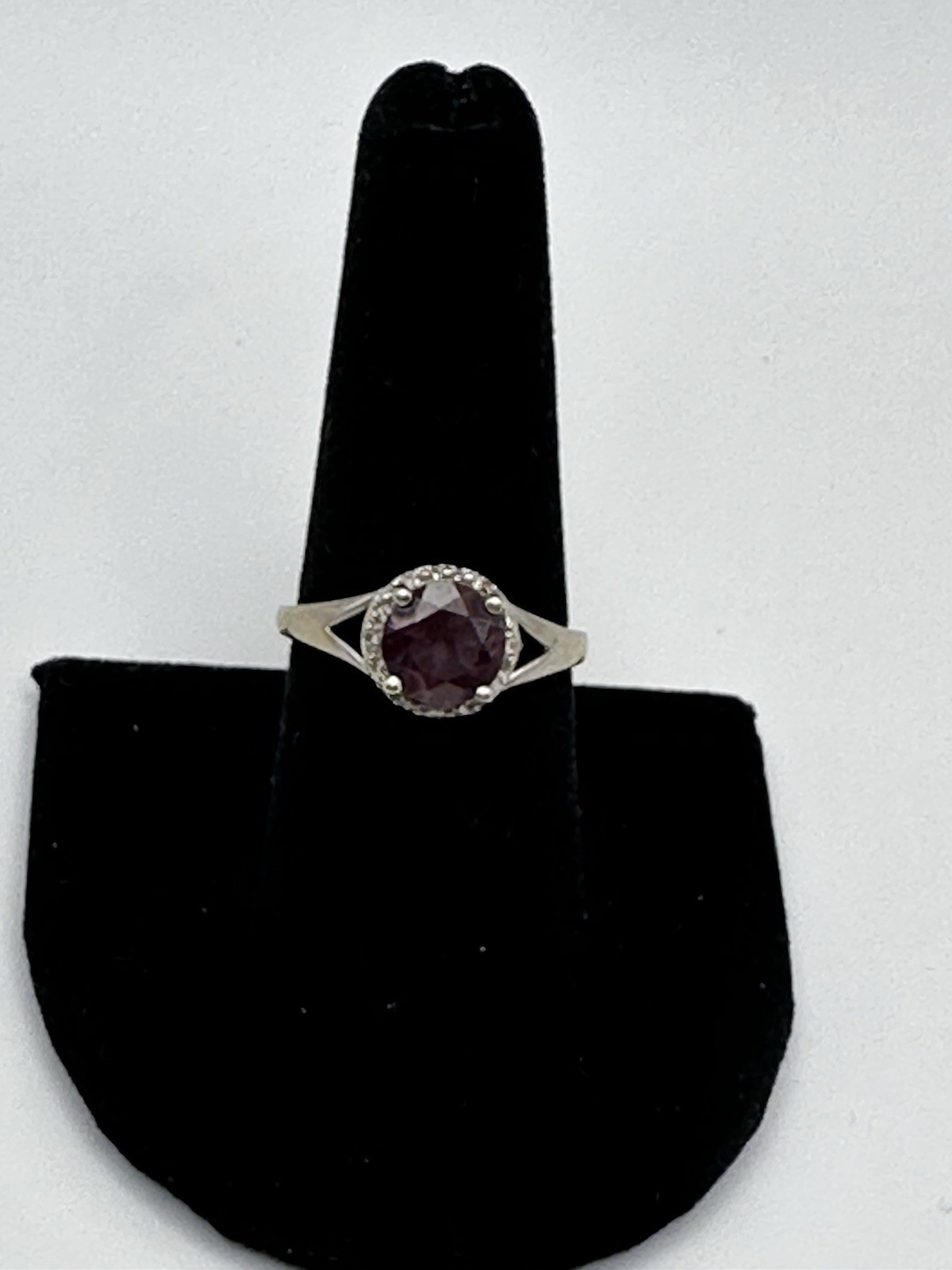 JFM 14k White Gold Pink Tourmaline Ring Size 8