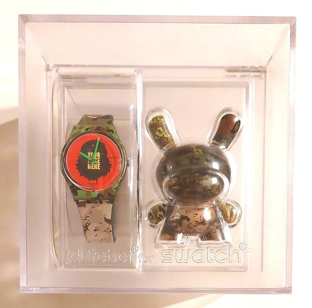 Swatch x Kidrobot Collaboration 2011 Watch with Figure – Brand New, Unused, Rare