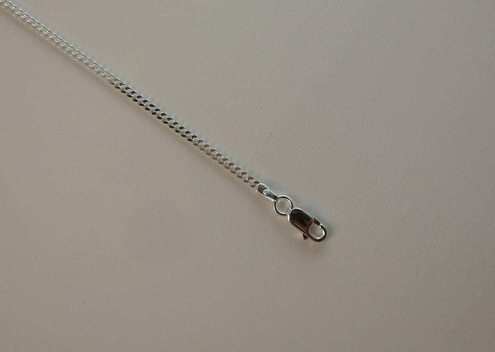 16 to 30 inches 2mm Sterling Silver Curb Chain. Pure .925 Italian Chain