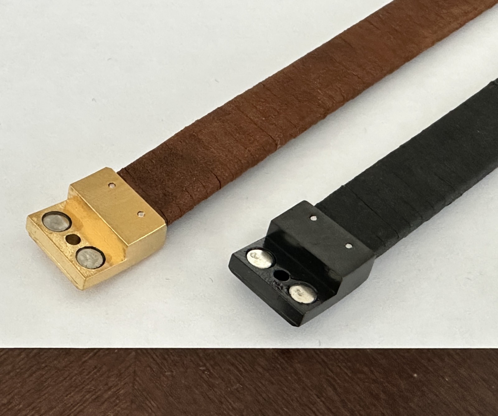 Men’s Genuine Leather Bracelet Braided 21cm with Magnetic Clasp – Black or Brown