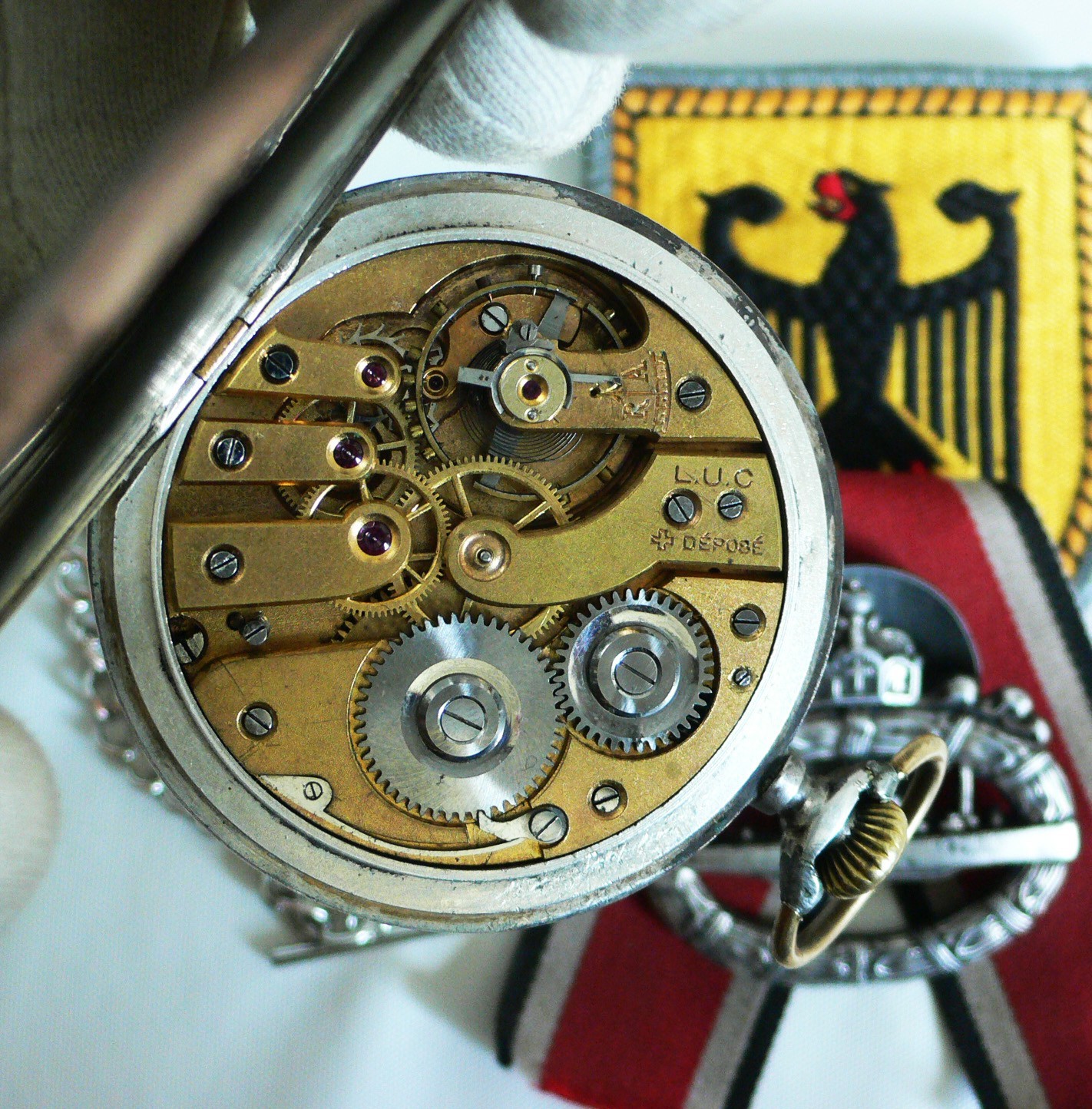 WATCH GERMAN WW2 U-Boat U-866 10.FL Kriegsmarine Navy Chopard L.U.C Pocket Watch