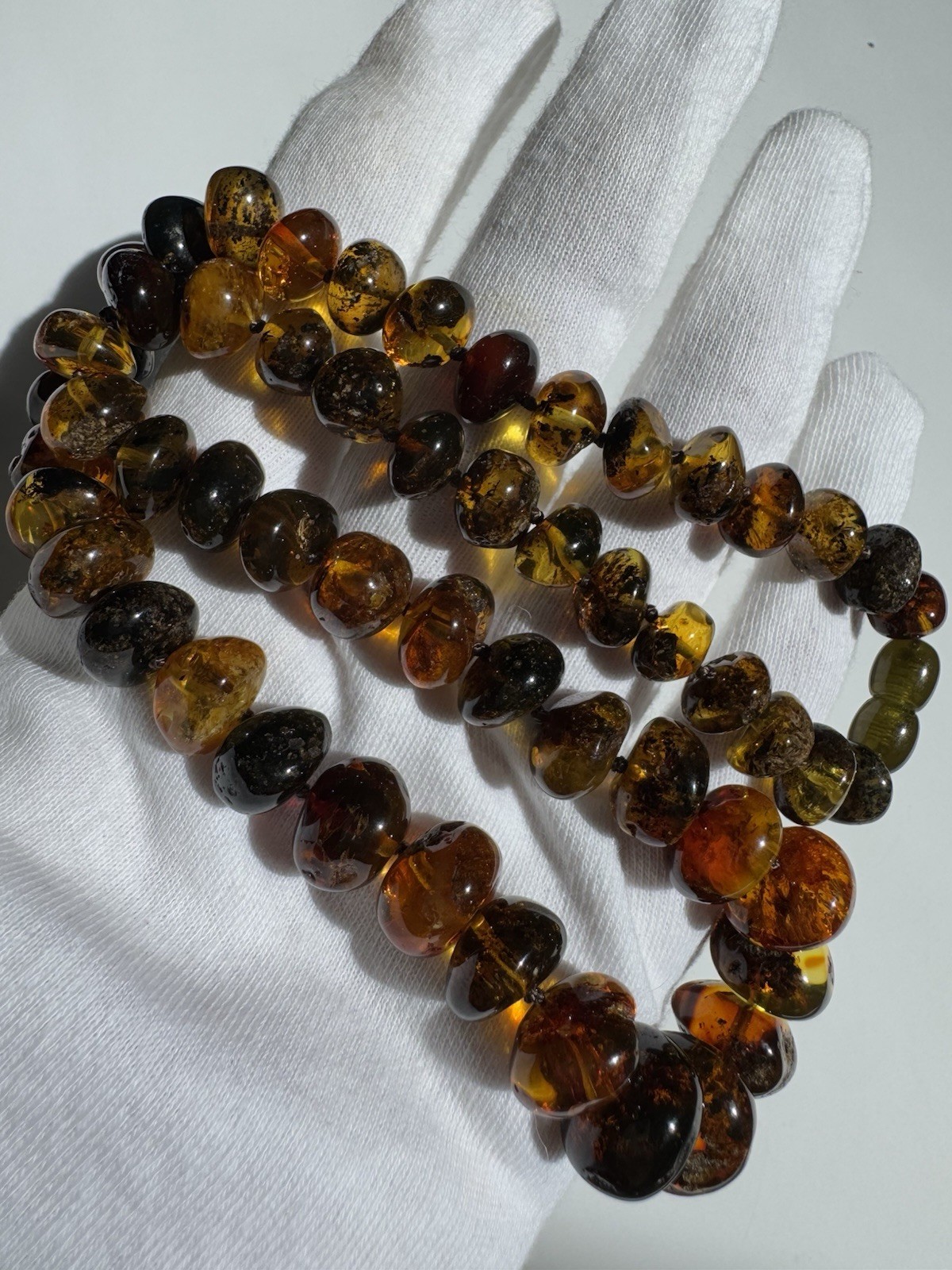 Natural Baltic Amber Necklace Natural Inclusions 33.1g 51cm