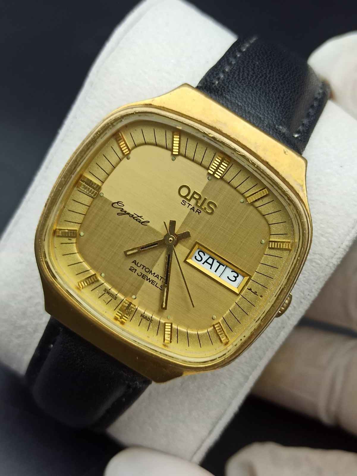 Iconic ORIS STAR Crystal 21 Jewels Automatic ETA-2879 Swiss High GP Men Watch