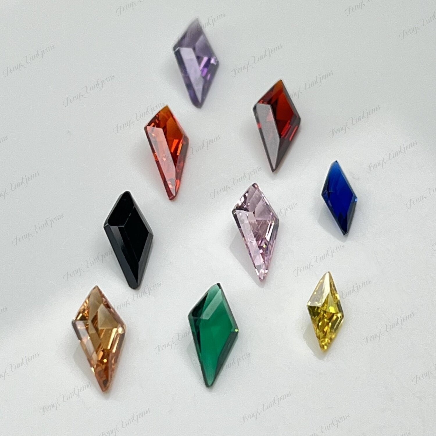 Wholesale Cubic Zirconia Kite Cut Multicolor Color Loose Gemstone For Jewelry