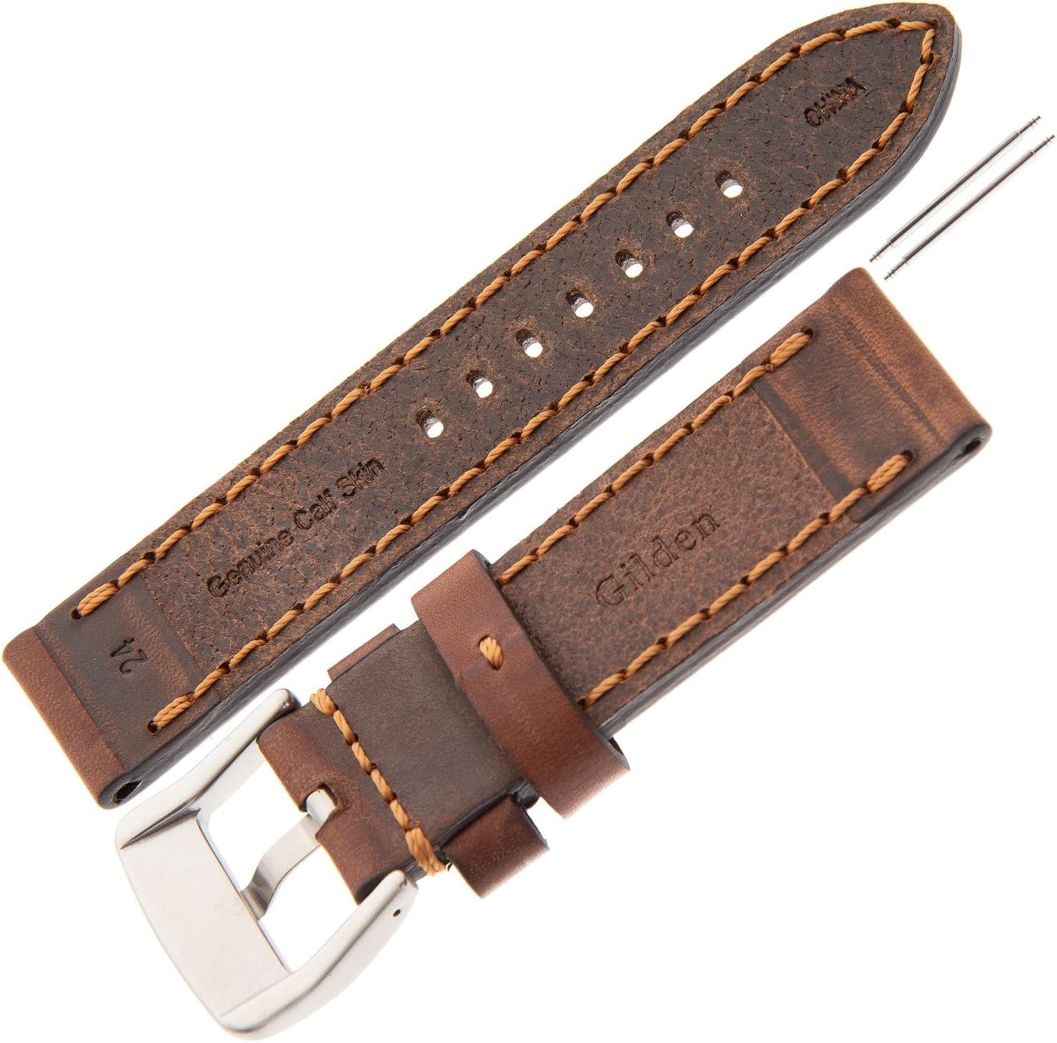 18-28mm Gents Thick and Heavy Sport Calfskin Leather Watch Strap TS62