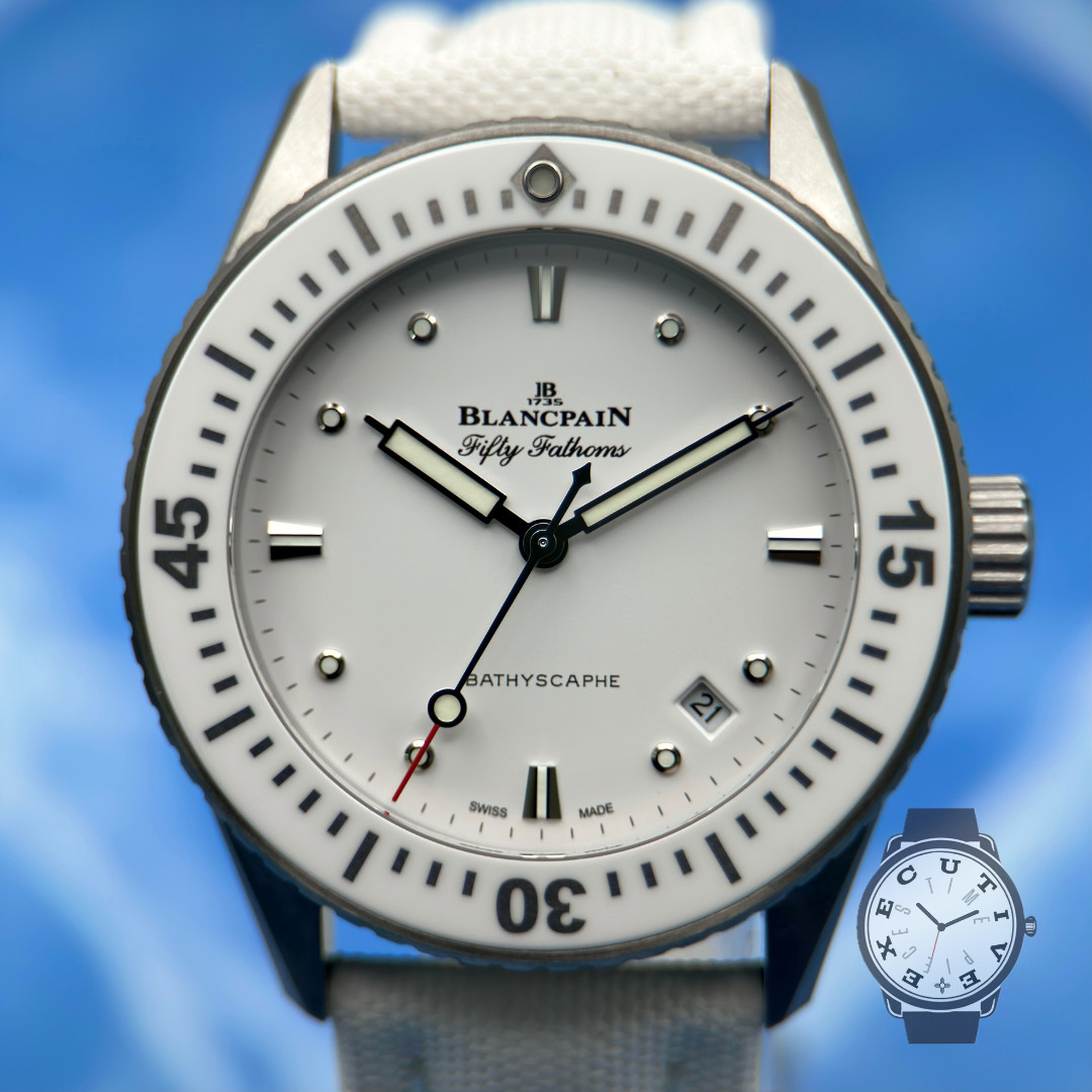 Blancpain Fifty Fathoms Bathyscaphe 38mm White Dial 2026 NEW 5100-1127-W52A