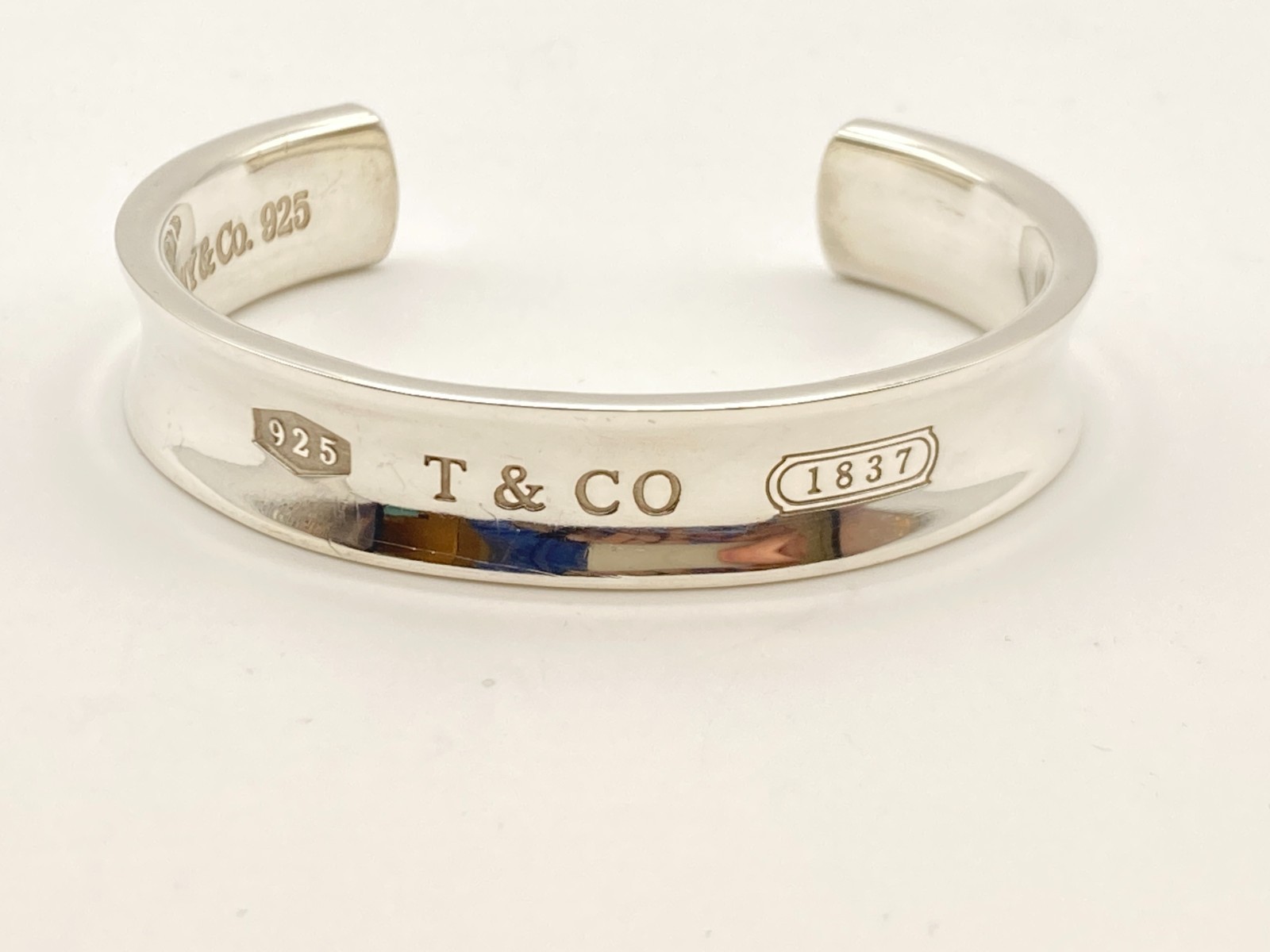 Tiffany & Co. 1837 Cuff Bangle Bracelet 6 1/4″ Silver 36.3g