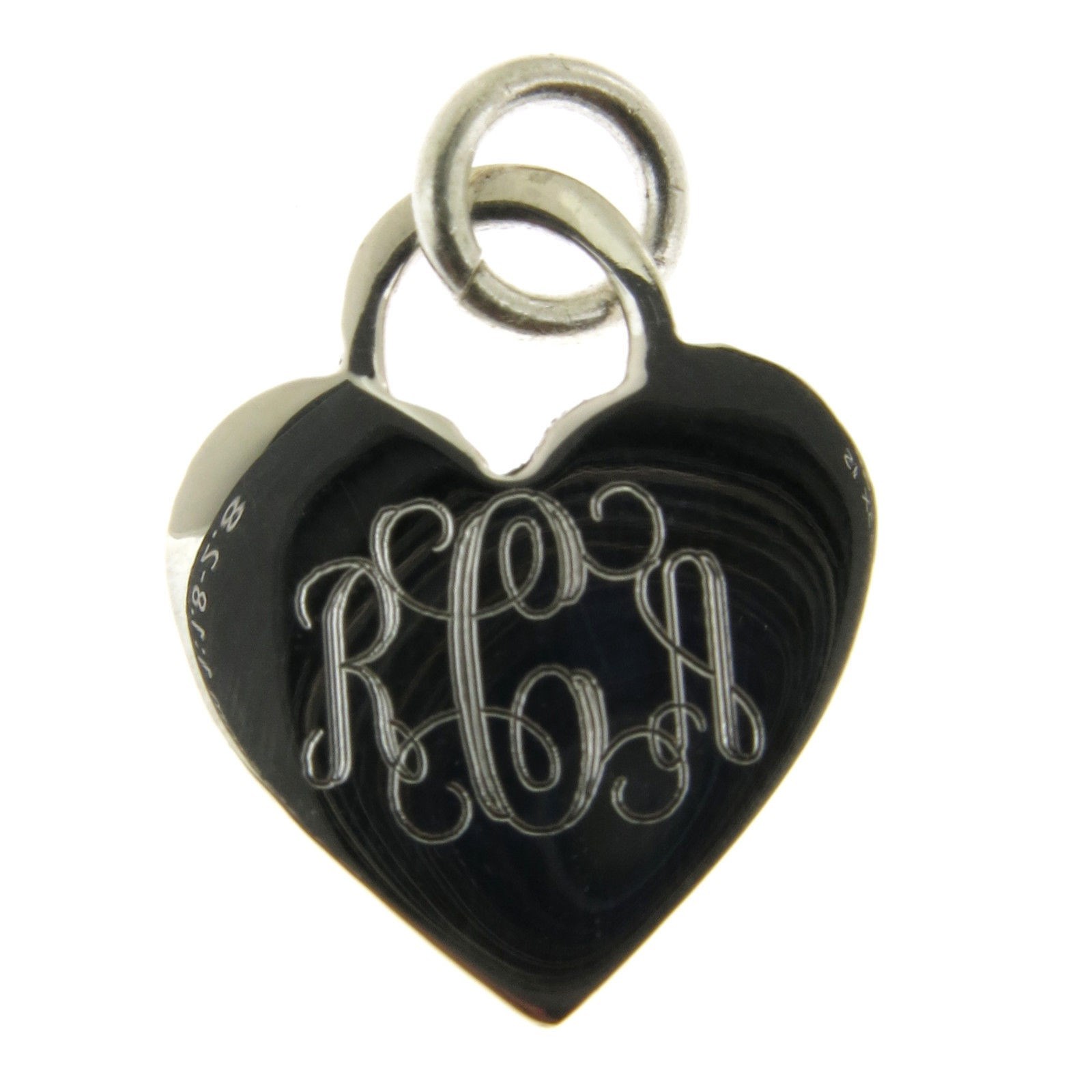 925 Sterling Silver Monogram Personalized Heart Pendant
