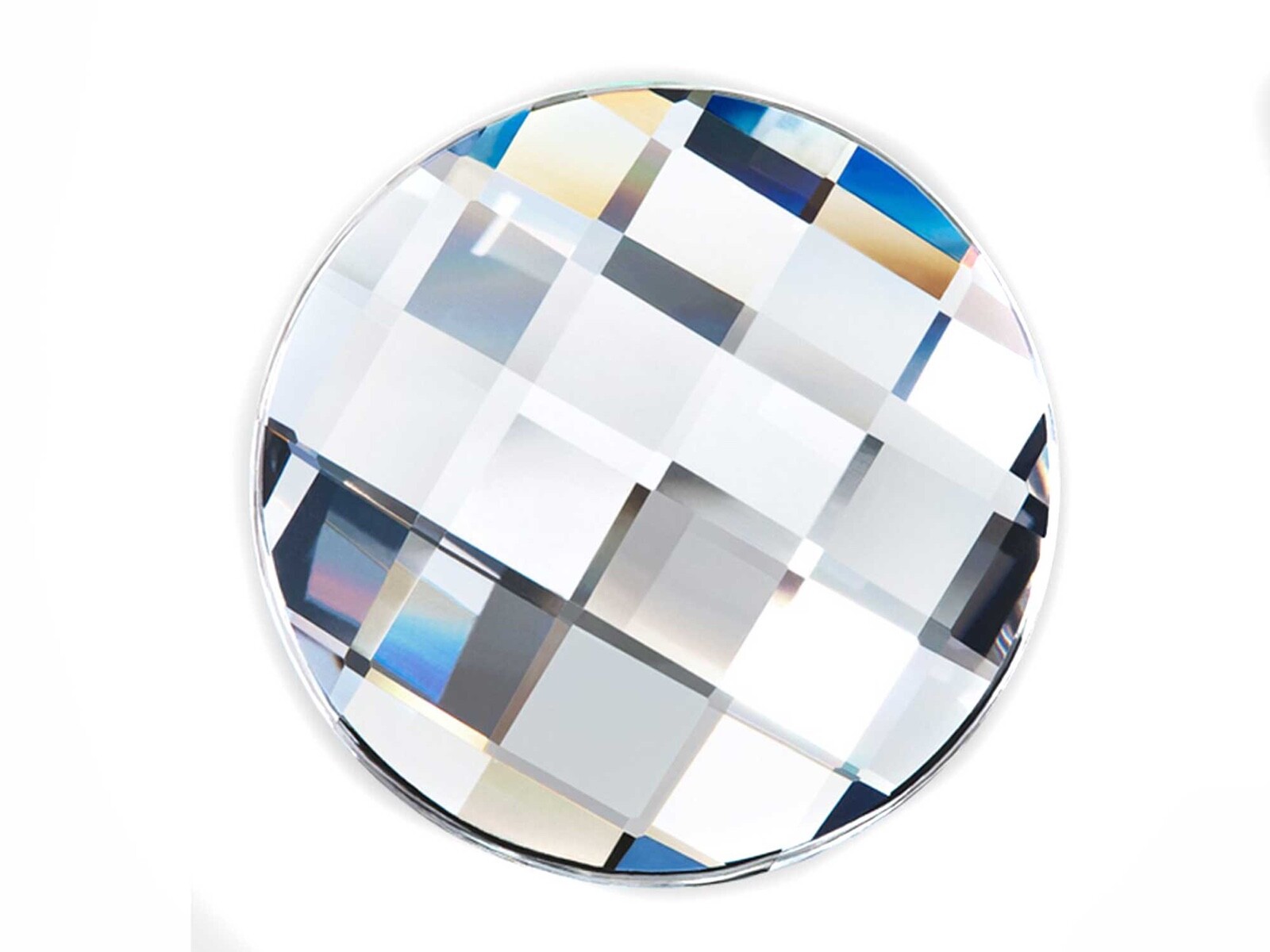 Crystal clear Preciosa Czech Chessboard CIRCLE Maxima Flatback Stones 10mm 14mm