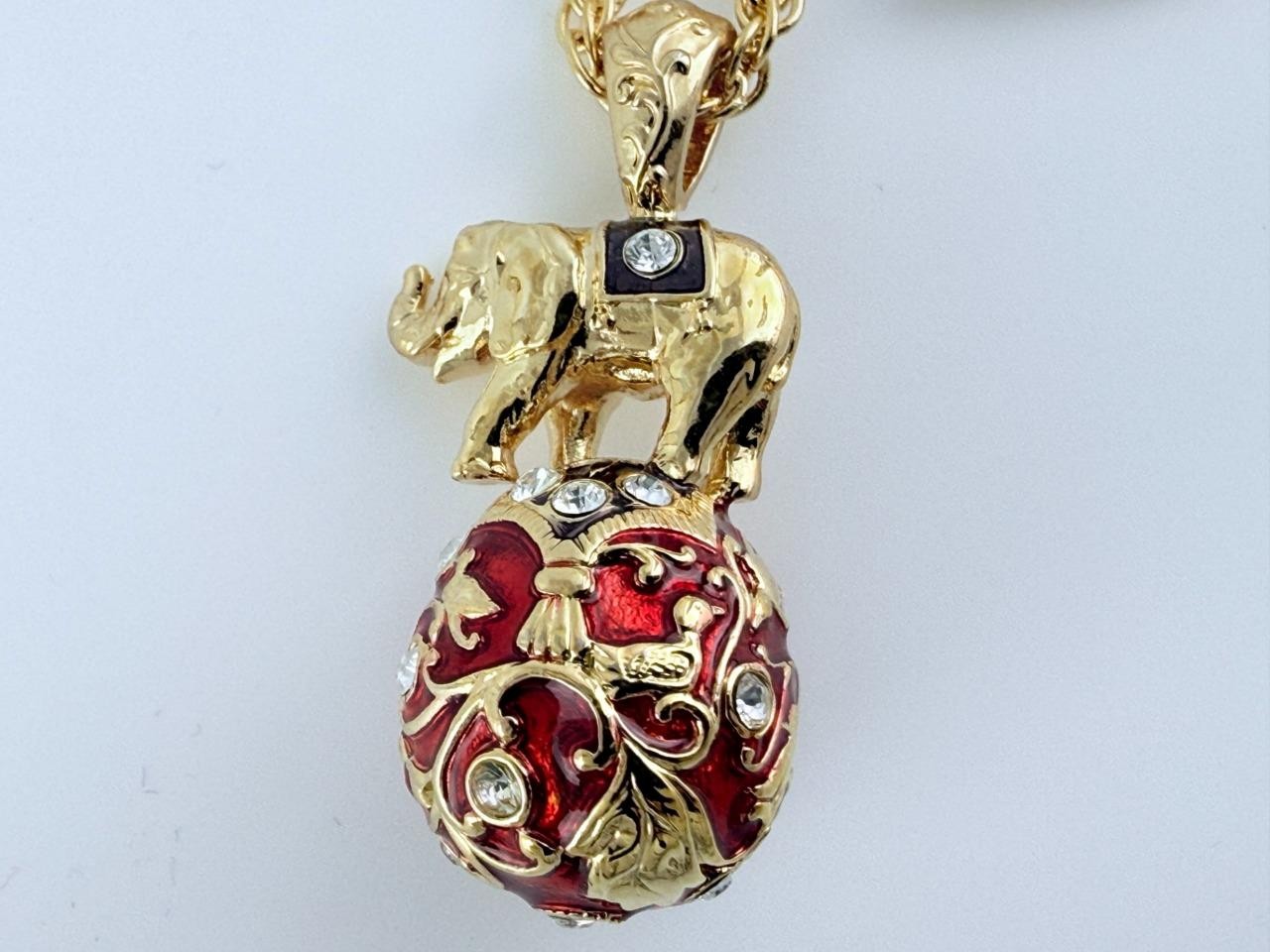 Edgar Berebi Limited Edition Taj Mahal Egg Pendant Necklace with Paper Card 20In
