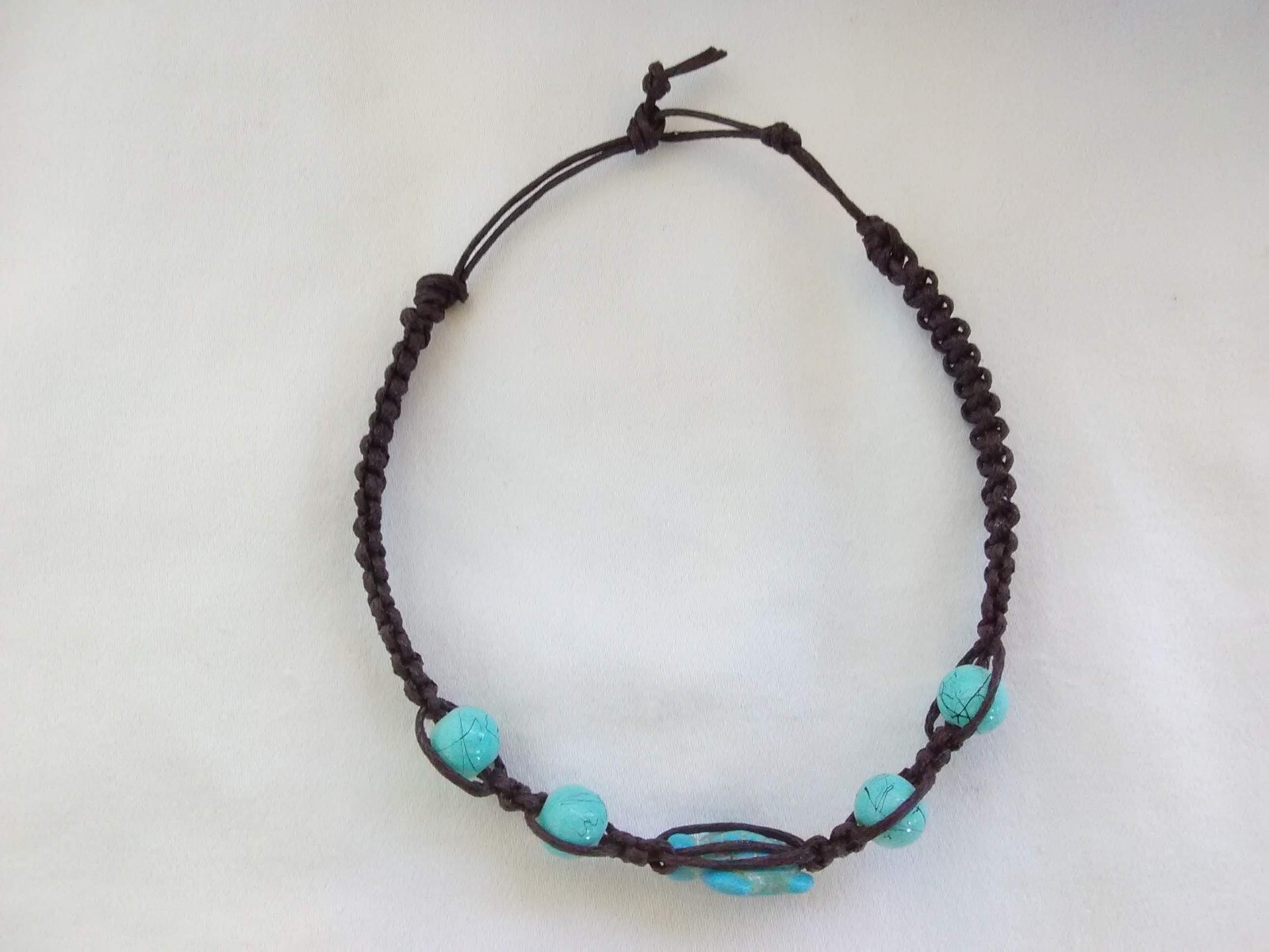 Anklet Natural Macrame Braided Hemp Unisex 8-10.5″ Eco Friendly US Seller New