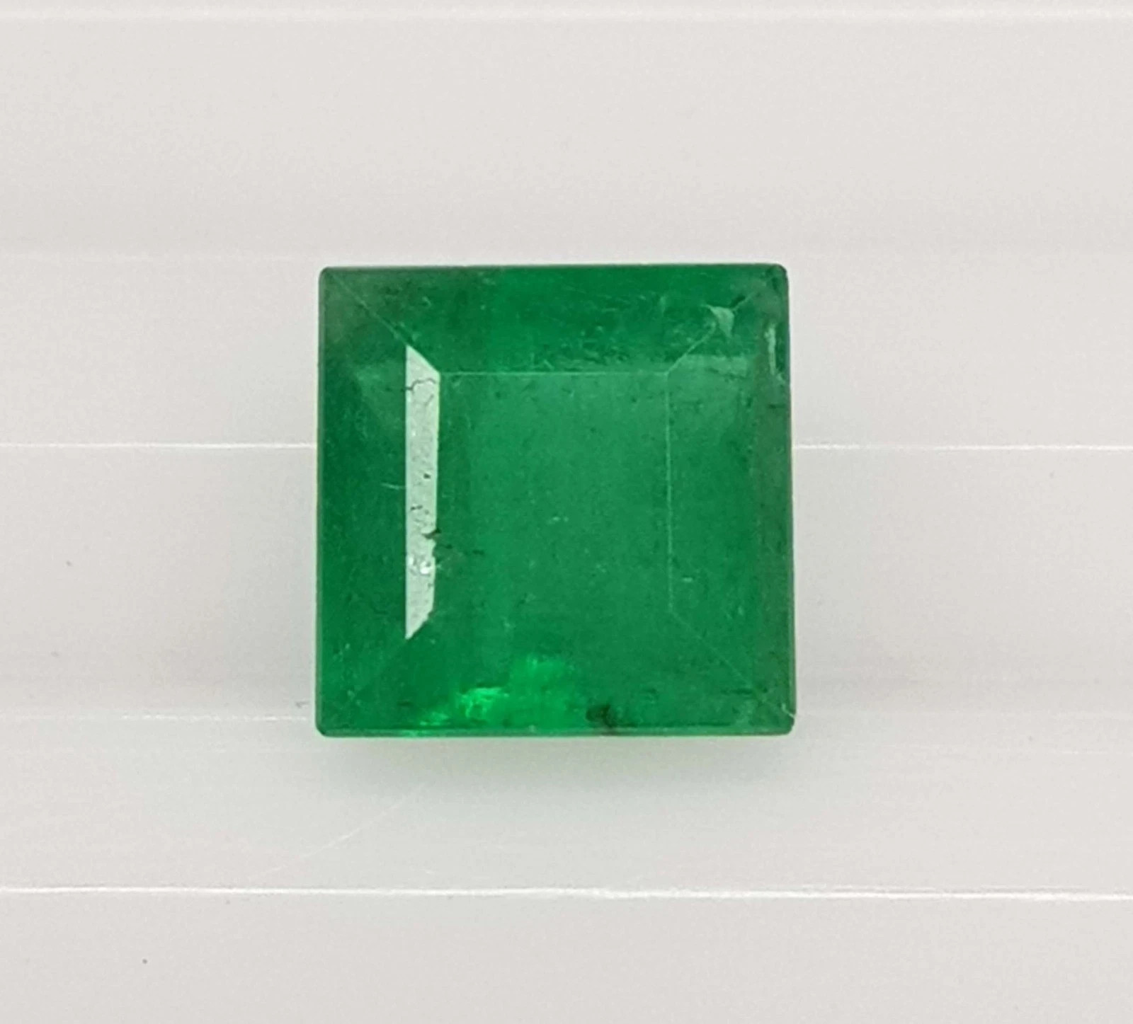 Natural 6.60+ Ct Zambian Green Emerald GIE Certified Princess Cut Loose Gemstone