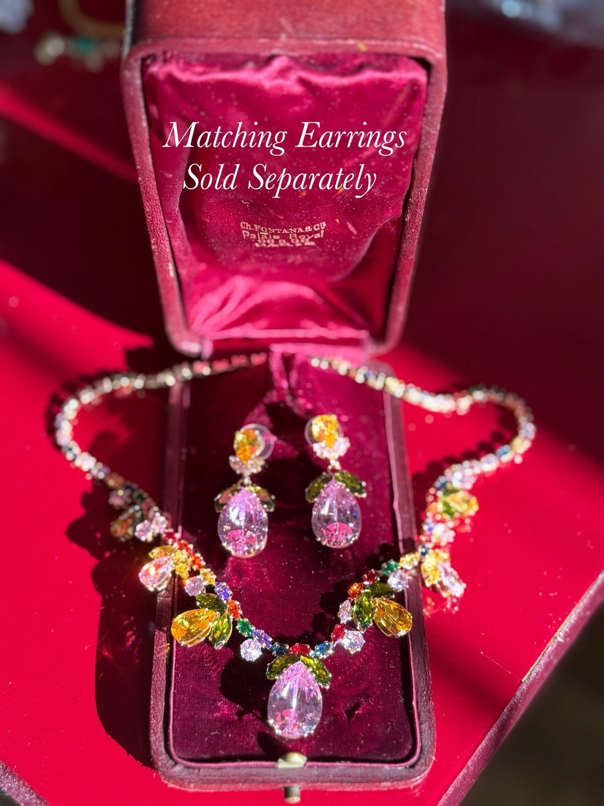 Summer Multicolour Gemstone Necklace Jewelry Luxury Gift For Her, Comes With Box