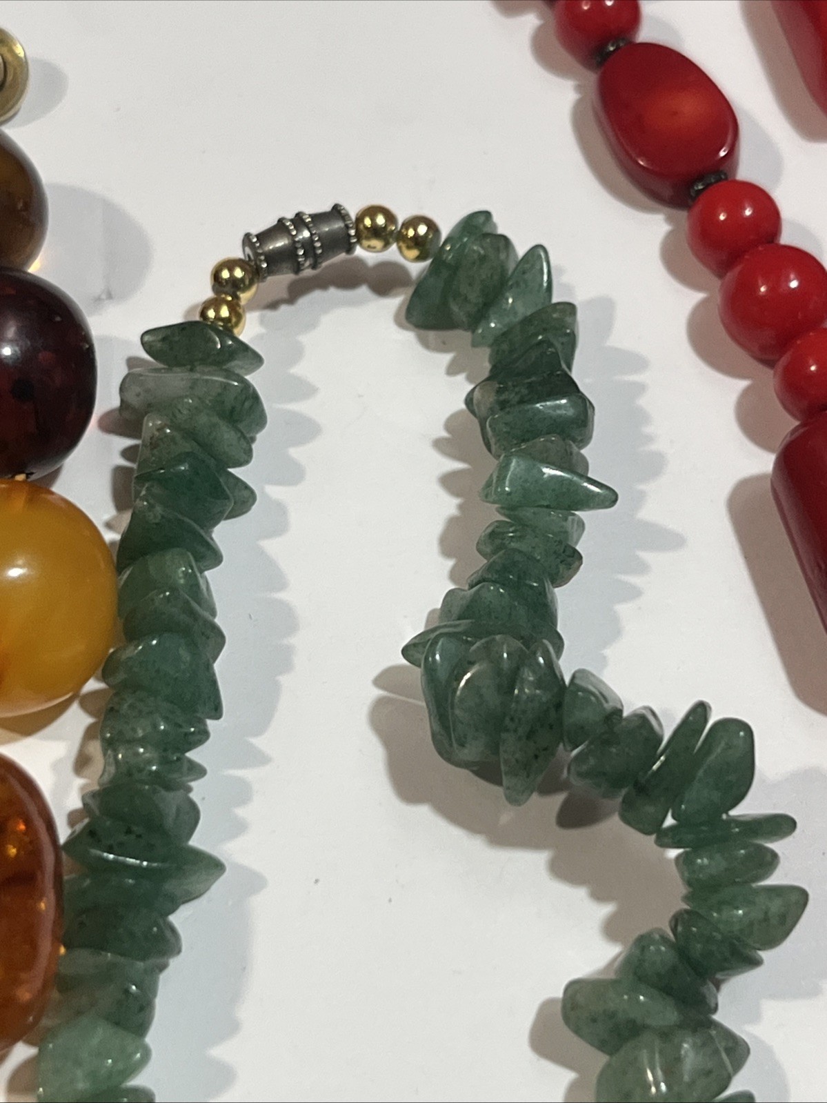 Beads And Stone Jewelry Mix Lot Multicolors Size Vintage & Modern