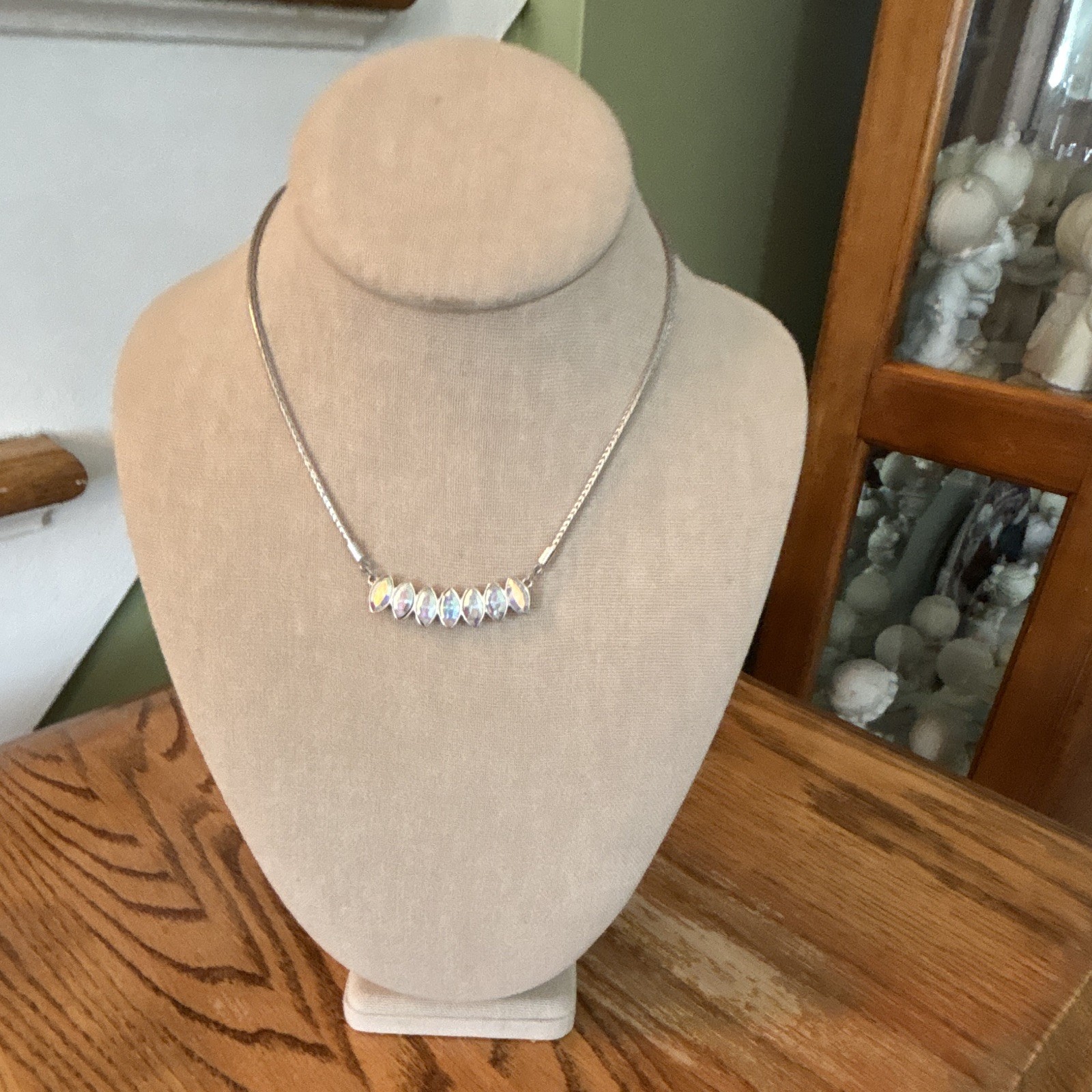 Touchstone Crystal by Swarovski Silver Plated Marquise Crystal Pendant 1449N