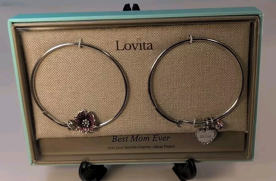 Lovita Silver Plated Bangle Best Mom Ever Gift For Mom