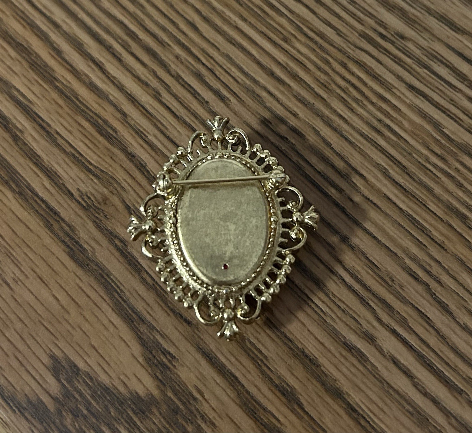 Vintage Avon Cameo Locket Brooch, Avon Compact Perfume Brooch Pin