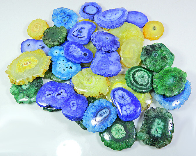 15-40 MM SOLAR DRUZY AGATE DYDE MIX SHAPE CABOCHON LOOSE GEMSTONE WHOLESALE LOT