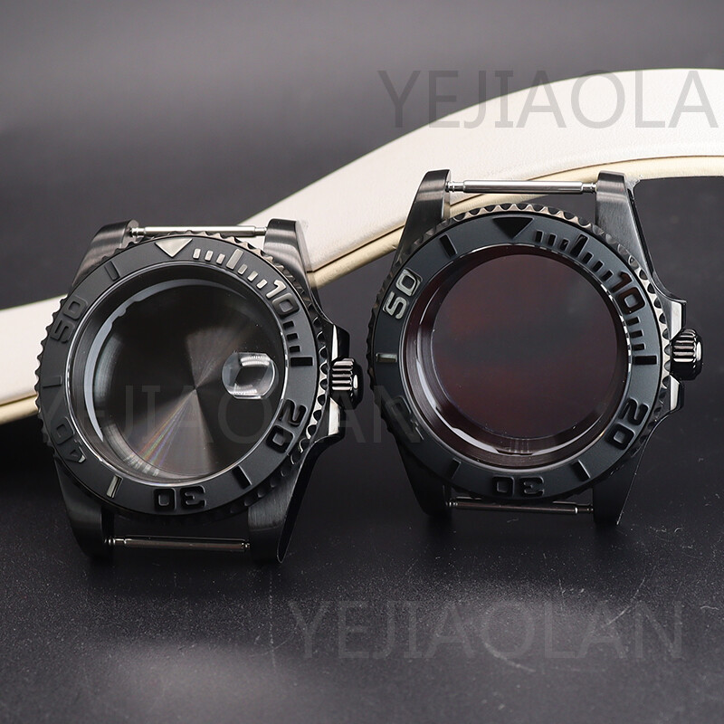 40mm Watch Cases protruding Ceramic Rings Fit Nh35 Nh36 Nh38 Eta 2824 Movement