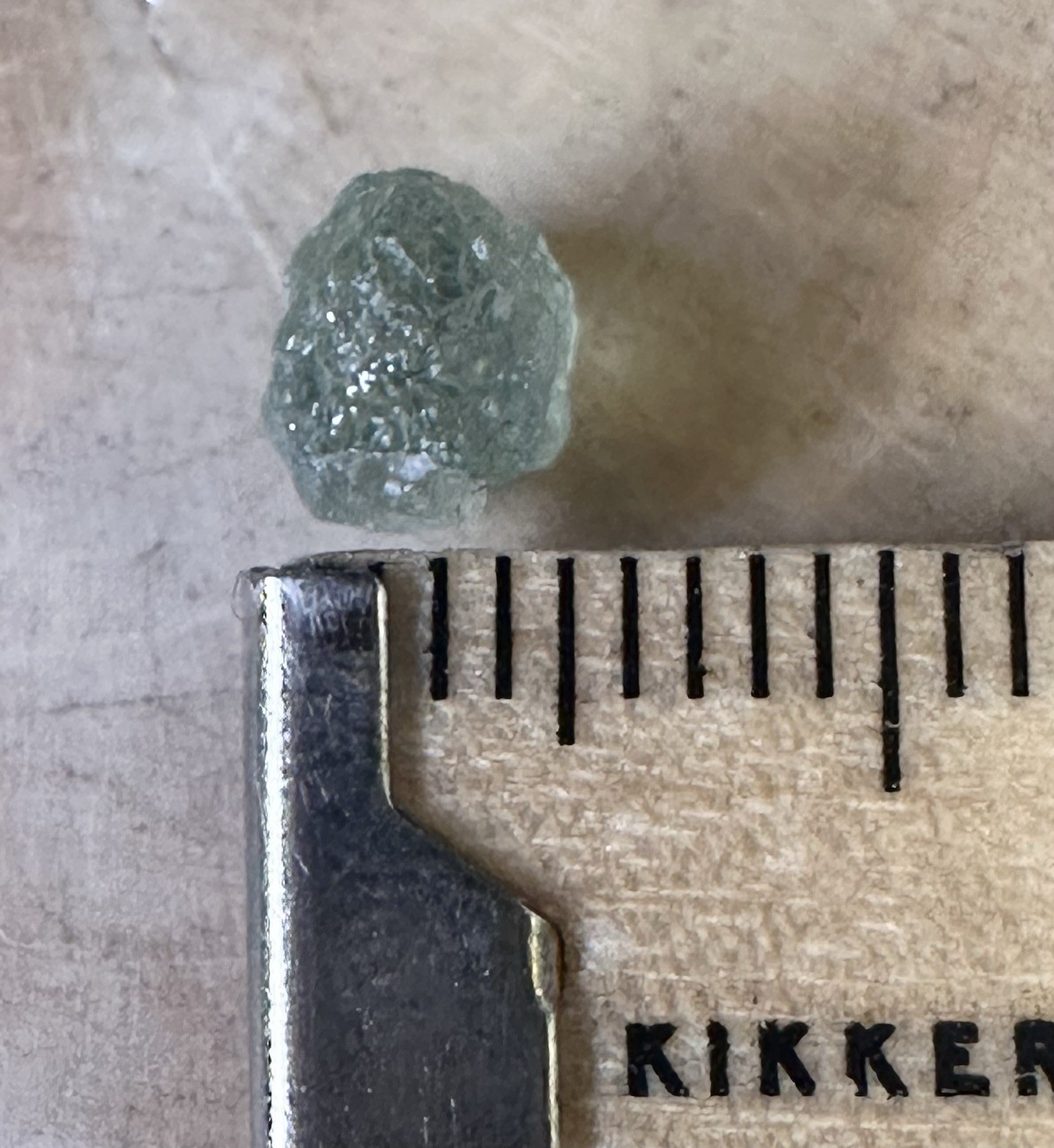 Gorgeous Natural Uncut Green Montana Sapphire 2.00 CT Approx 6x6x5 mm