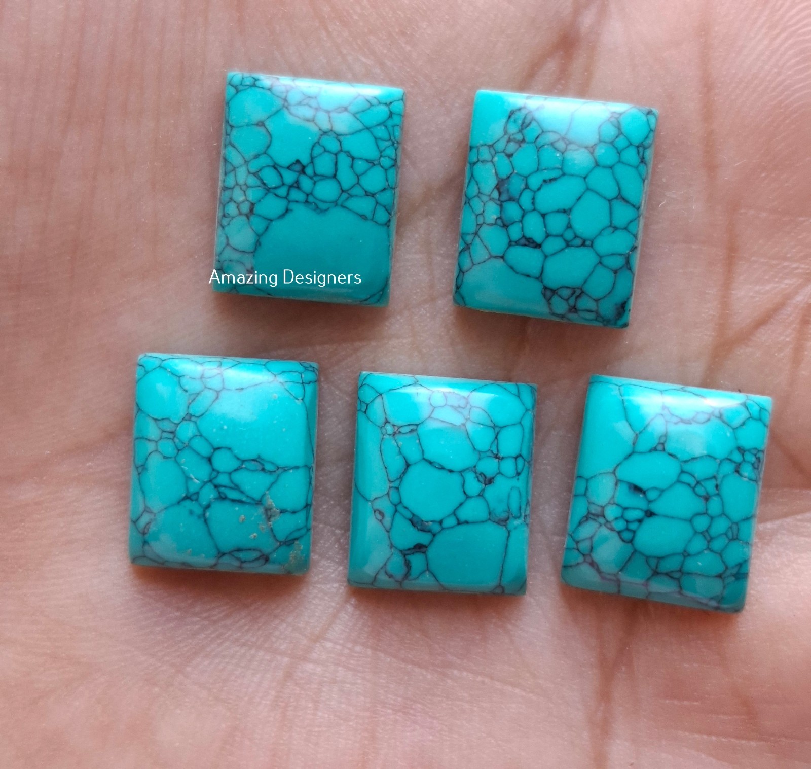 Synthetic Turquoise Rectangle Cabochon 6x8mm to 20x25mm Loose Gemstone