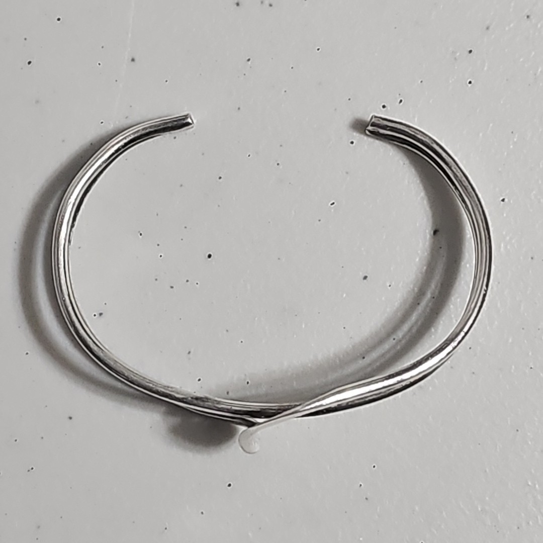 .925 Sterling Silver Cuff Bracelet, 2 1/2″ x 1 3/4″, 13.43g., 5mm