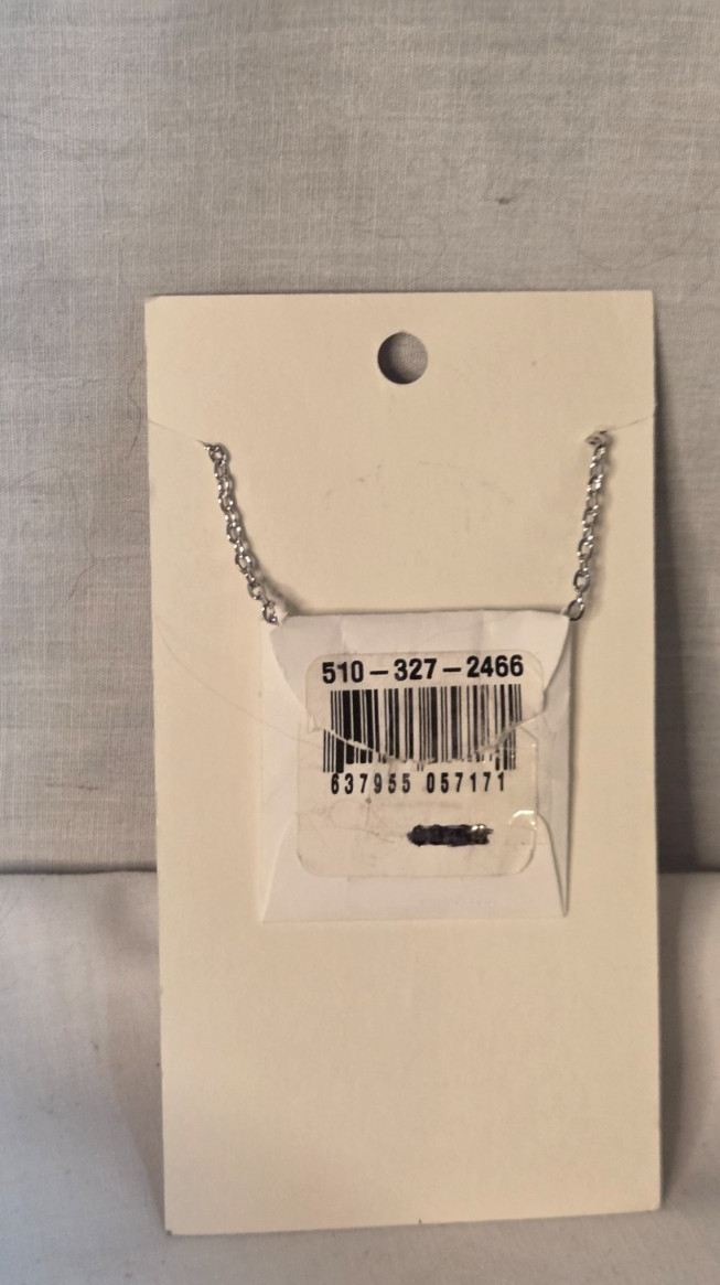 Bob Siemon Pewter In Loving Memory Heart Cross Pendant Necklace 10” Rev 21.4