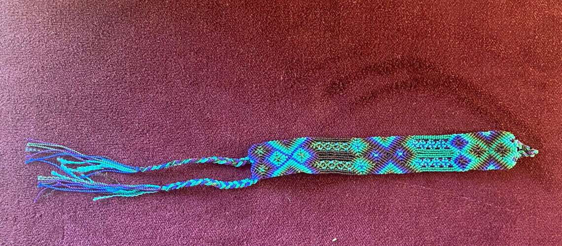 FRIENDSHIP WIDE UNISEX WOVEN BRACELETS GUATEMALA BRACELET Blue Green NEW Mexico