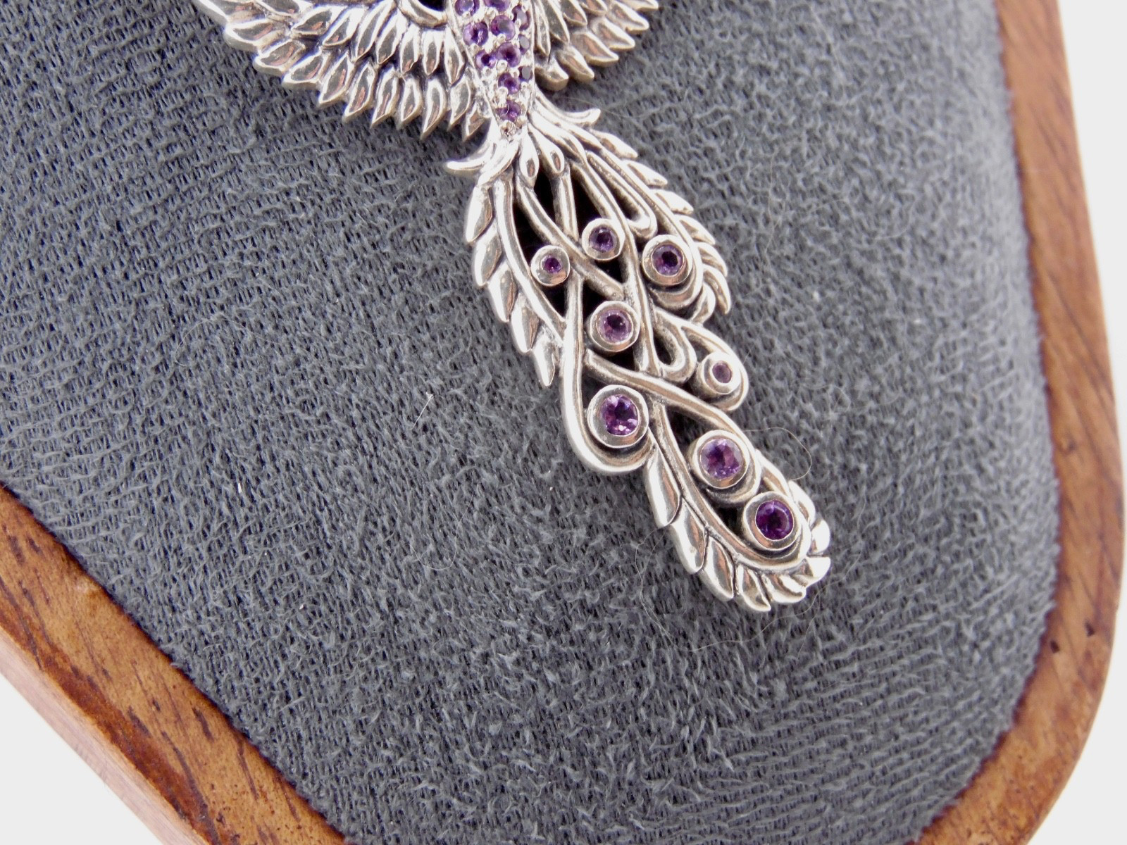 Peter Stone Sterling Phoenix Necklace Pendant “Honor Thy Flying Phoenix” 925