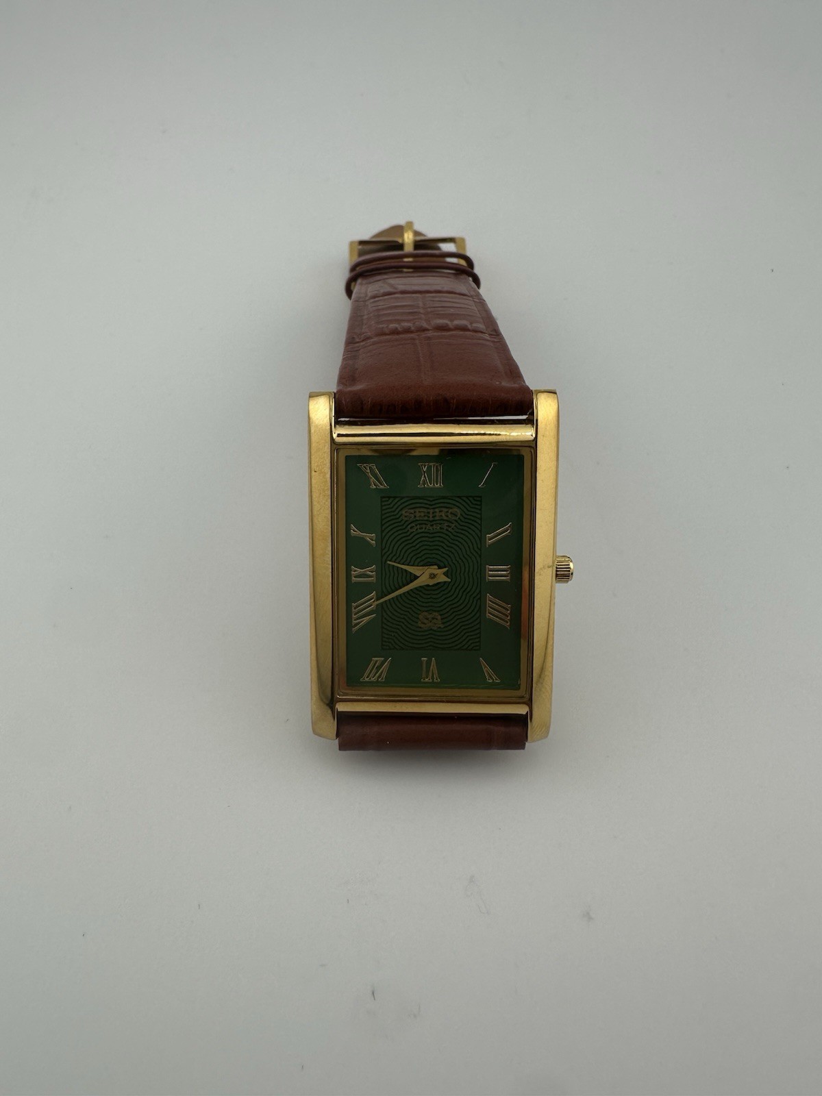 GREEN Vintage Seiko Slim Quartz men’s Wrist Watch