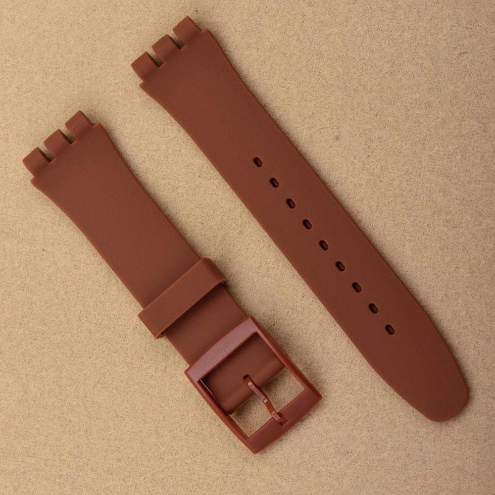 Silicone Watch Strap 17mm 19mm 20mm Sport Rubber Band Men Women for Swatch