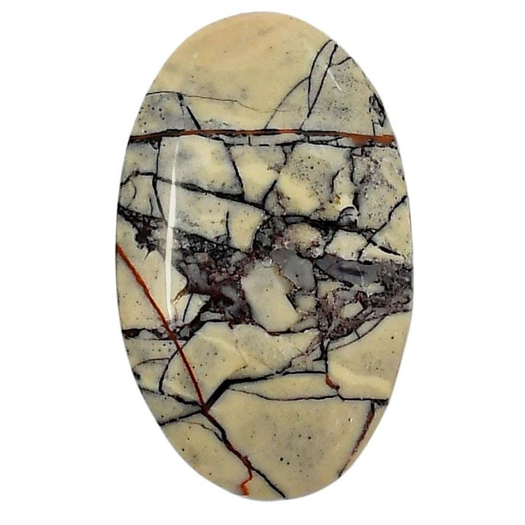 Porcelain Jasper 20.3×33.45×5.5 mm Oval Shape Polished Gemstone LS91-05721
