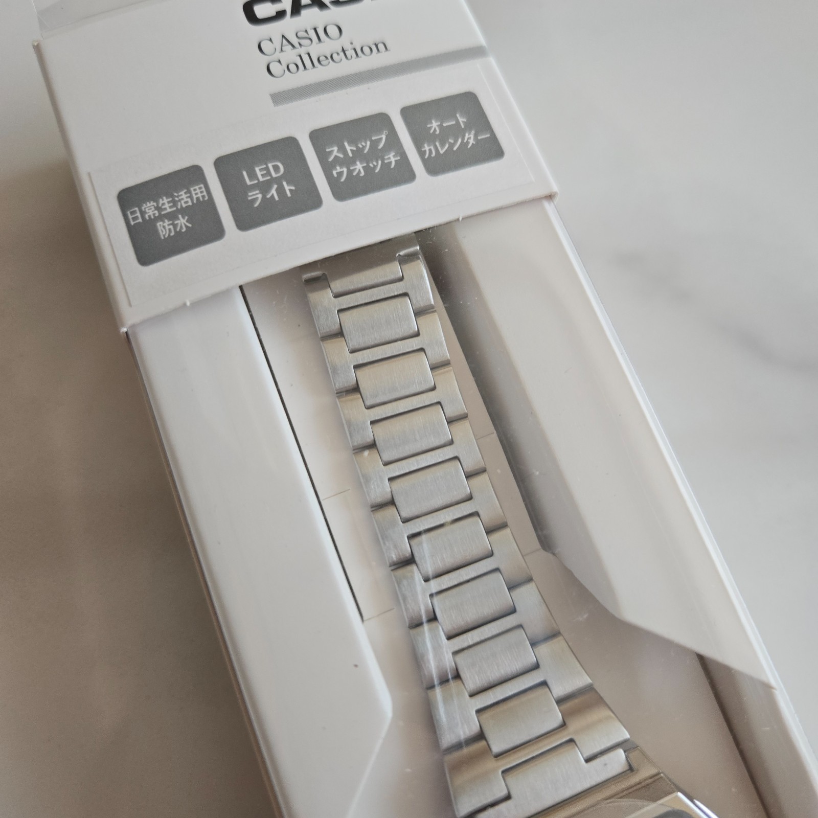Brand New Casio A158WA-1JH Collection Men’s Silver Watch LED Light From Japan