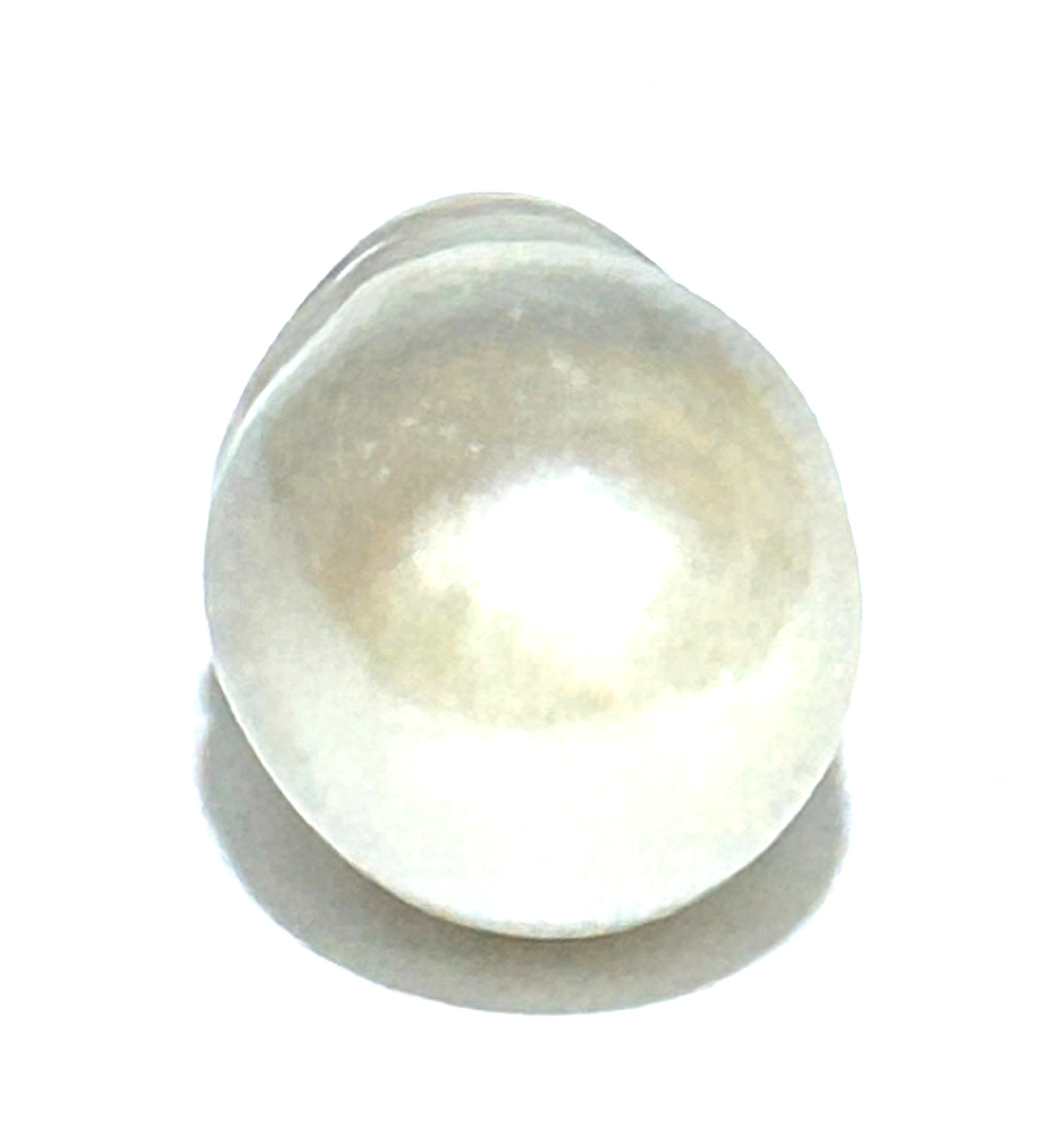 Baroque 11.6 x 15.1mm Natural Silver-White Indonesian South Sea Cultured Pearl