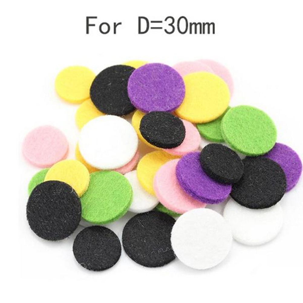 20 Pcs Car Aromatherapy Locket Necklace Refill Pads for Diffuser