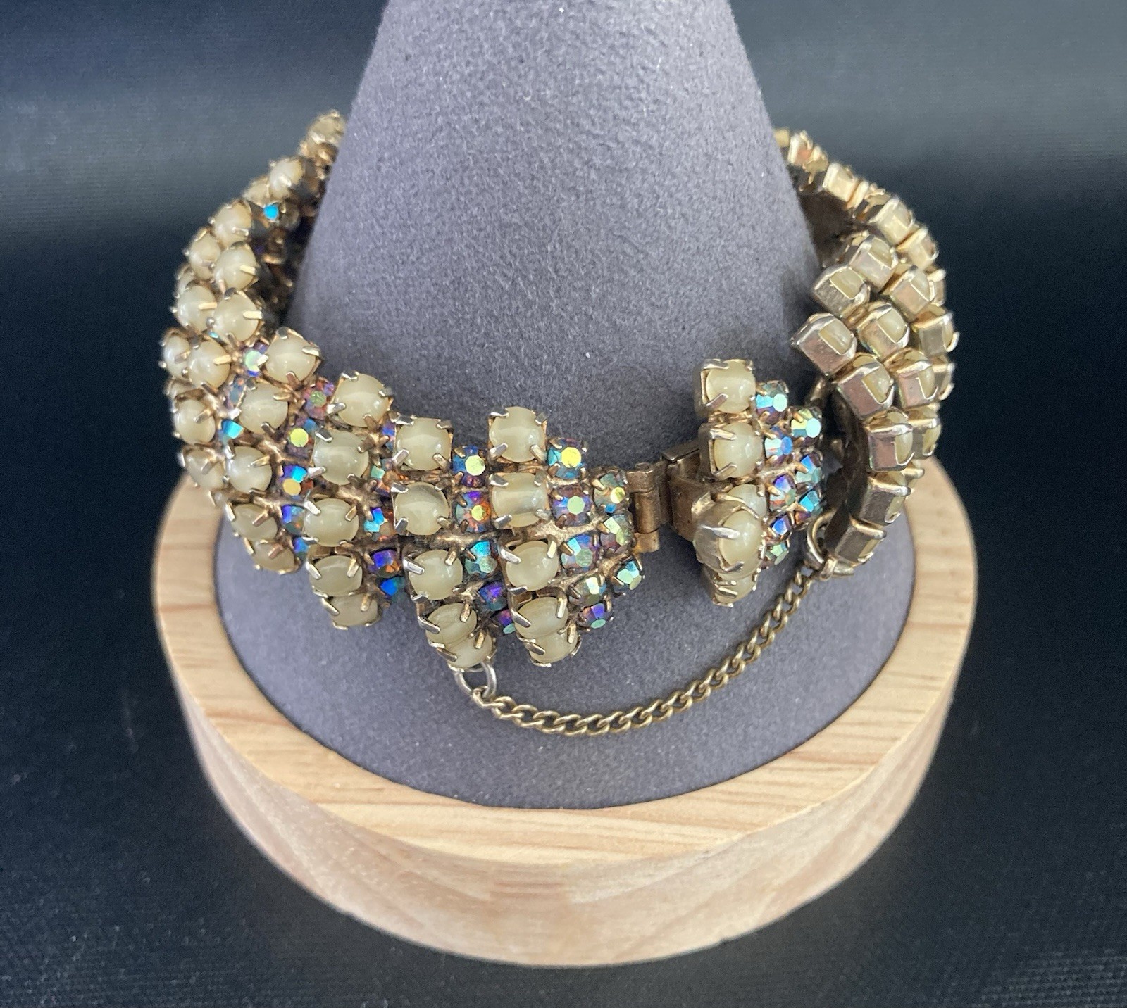 Vintage Signed ALICE CAVINESS AB Rhinestone BRACELET