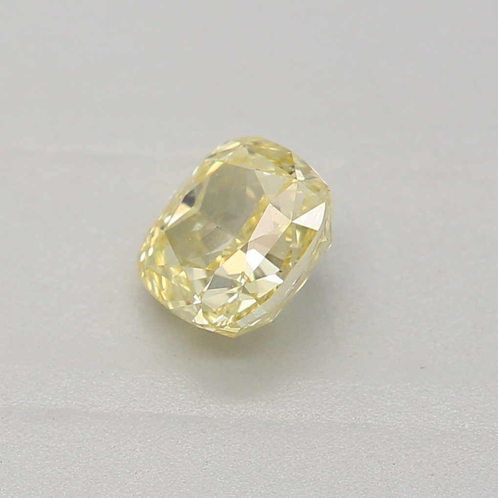 0.39 carat, Fancy Intense Yellow, Cushion Shape, SI1 Clarity, GIA