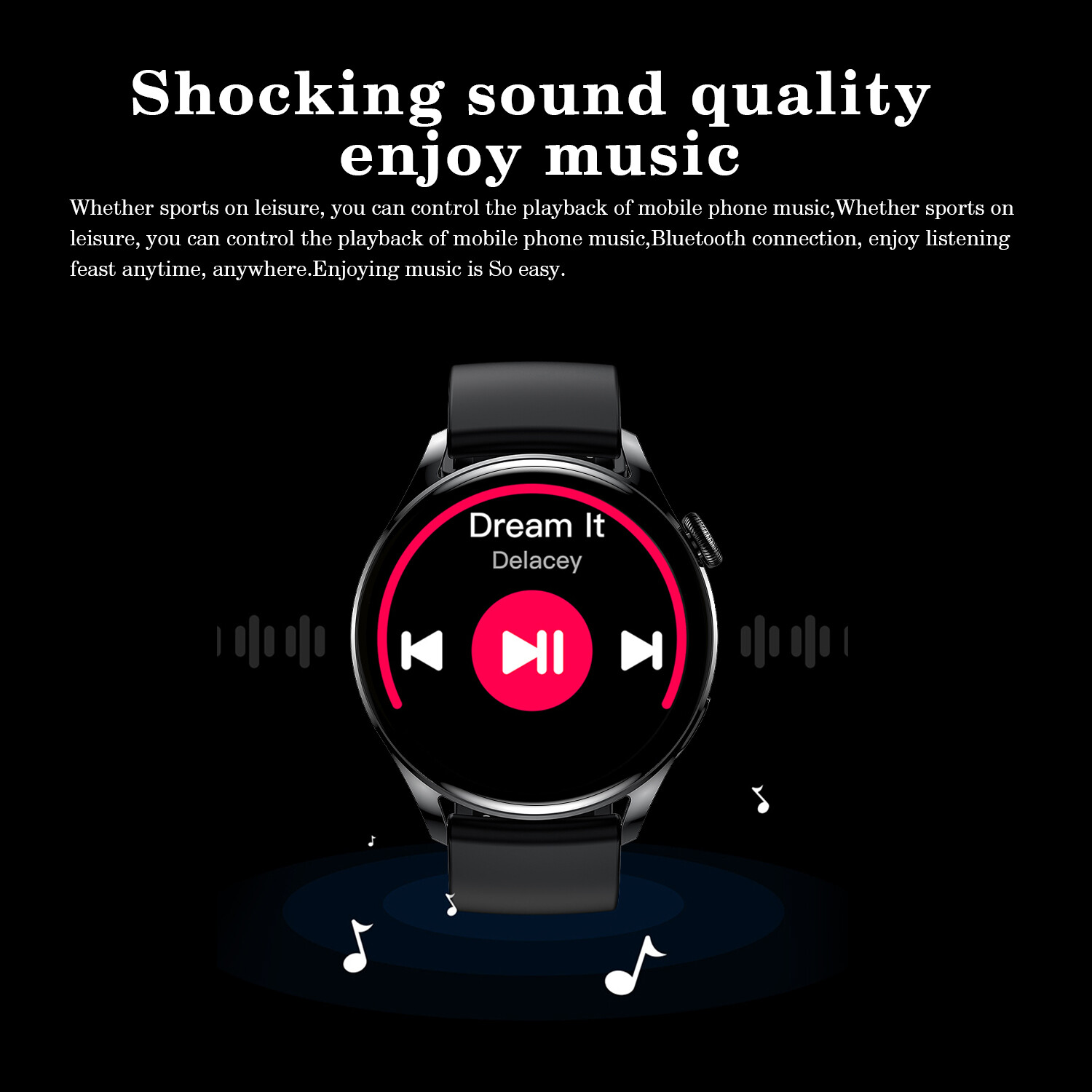Smart Watch NFC Touch Screen Heart Rate Blood Pressure Monitor Fitness Tracker✎