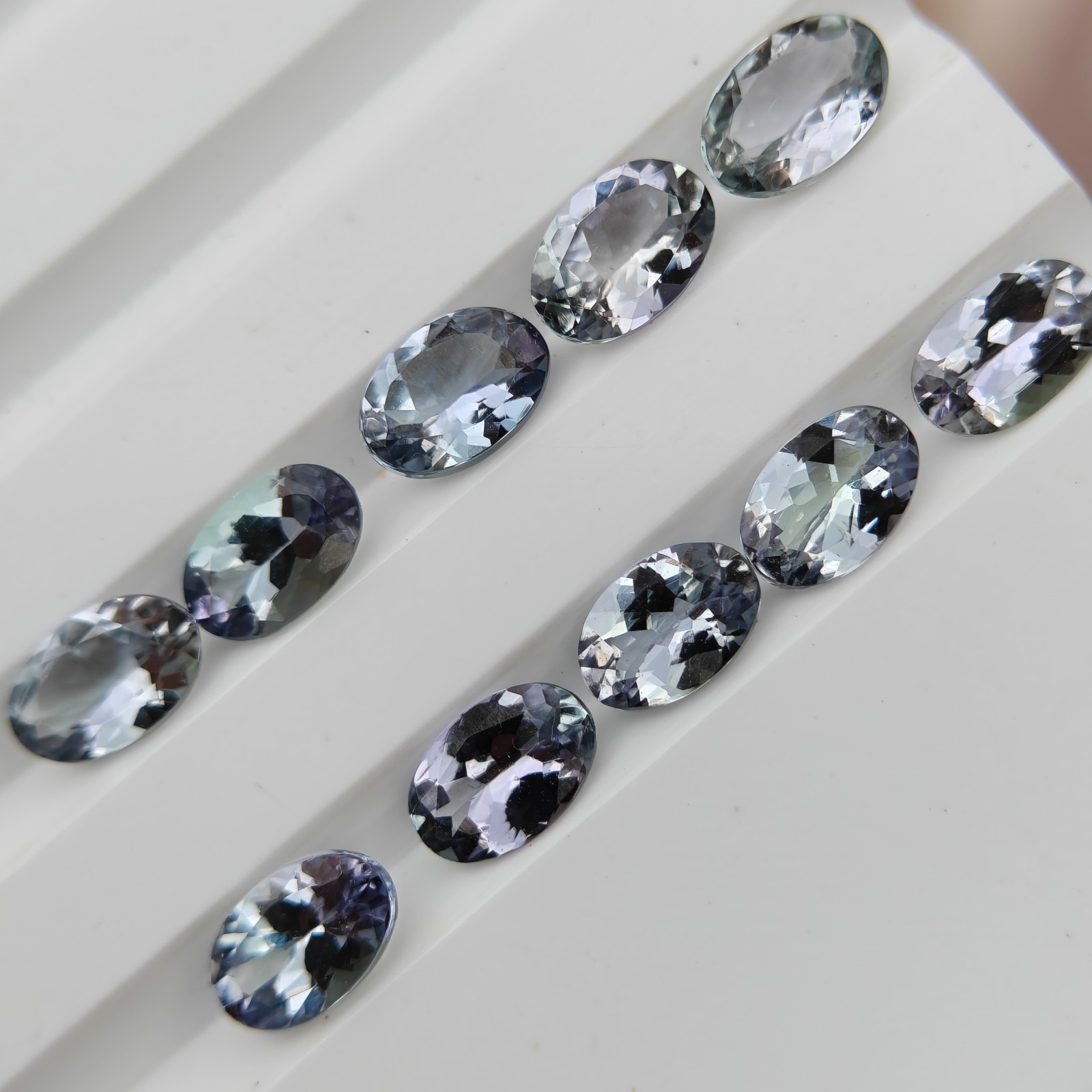Bio Color 6x4mm Oval Zoisite Stone Lot 10 Pieces Layout Ideal For Jewelry