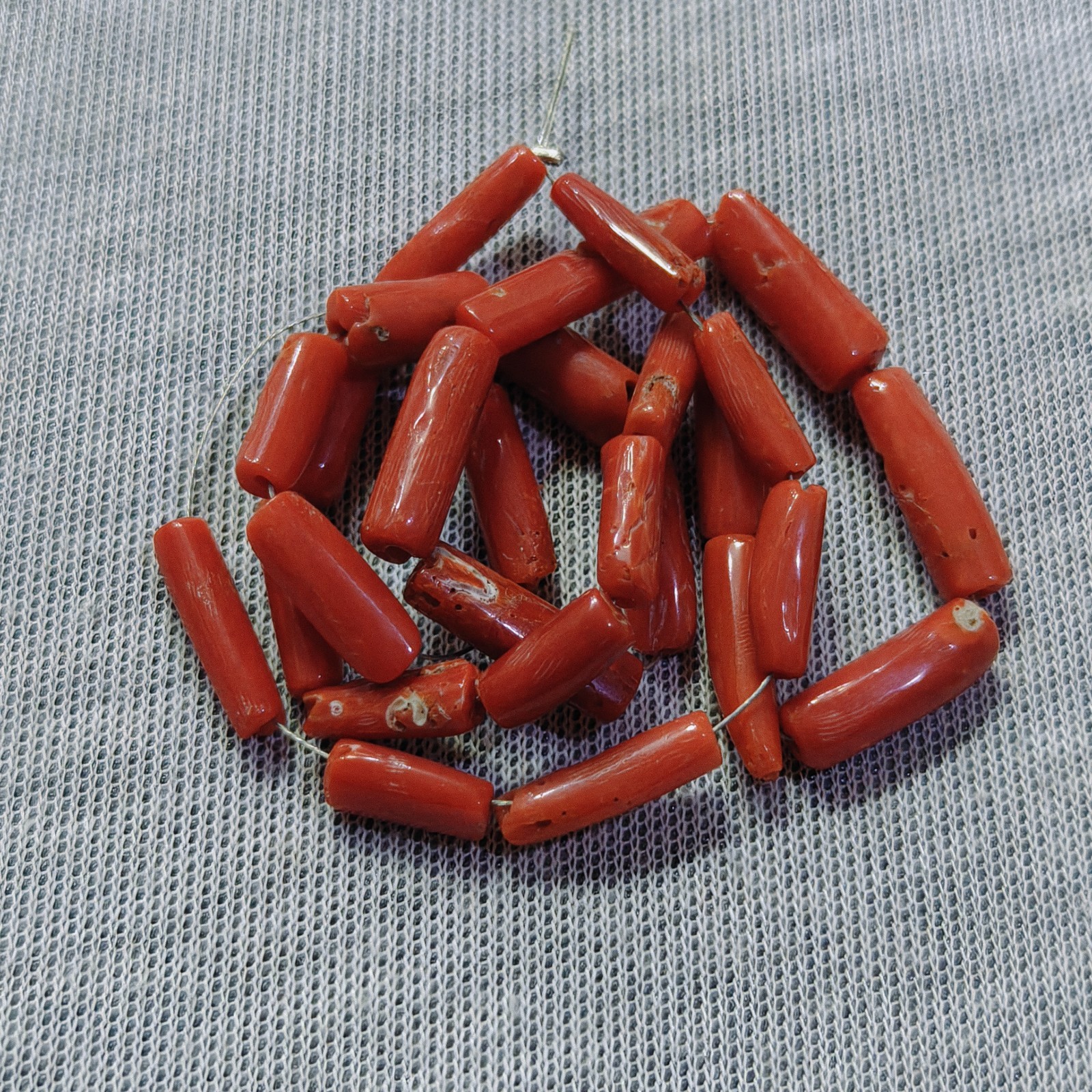 Genuine Red Coral Beads Natural Italian Coral Gemstone Strand 15 Inch