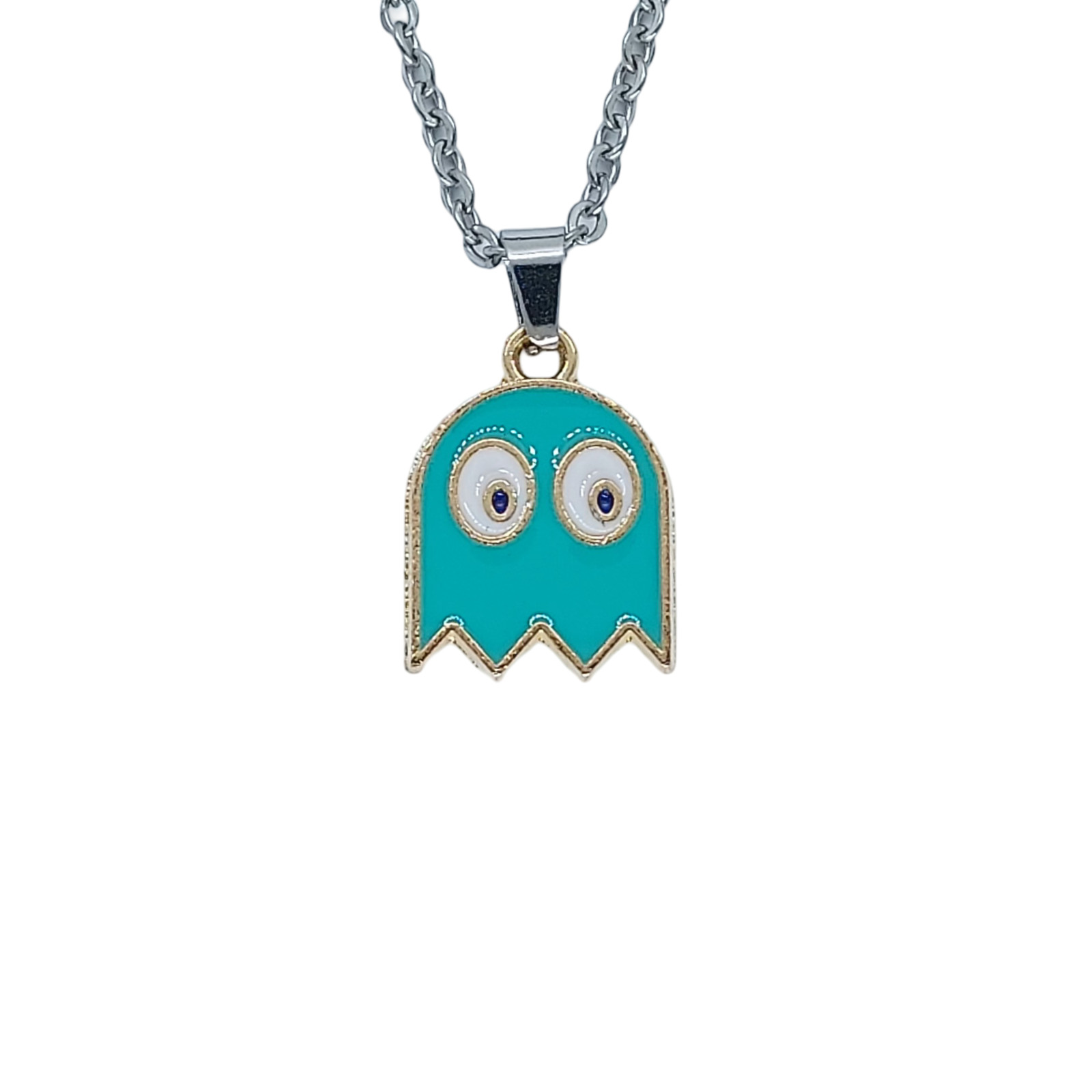 USA Seller Pacman Ghost Zinc Alloy Cute Earrings Necklace Jewelry NEW