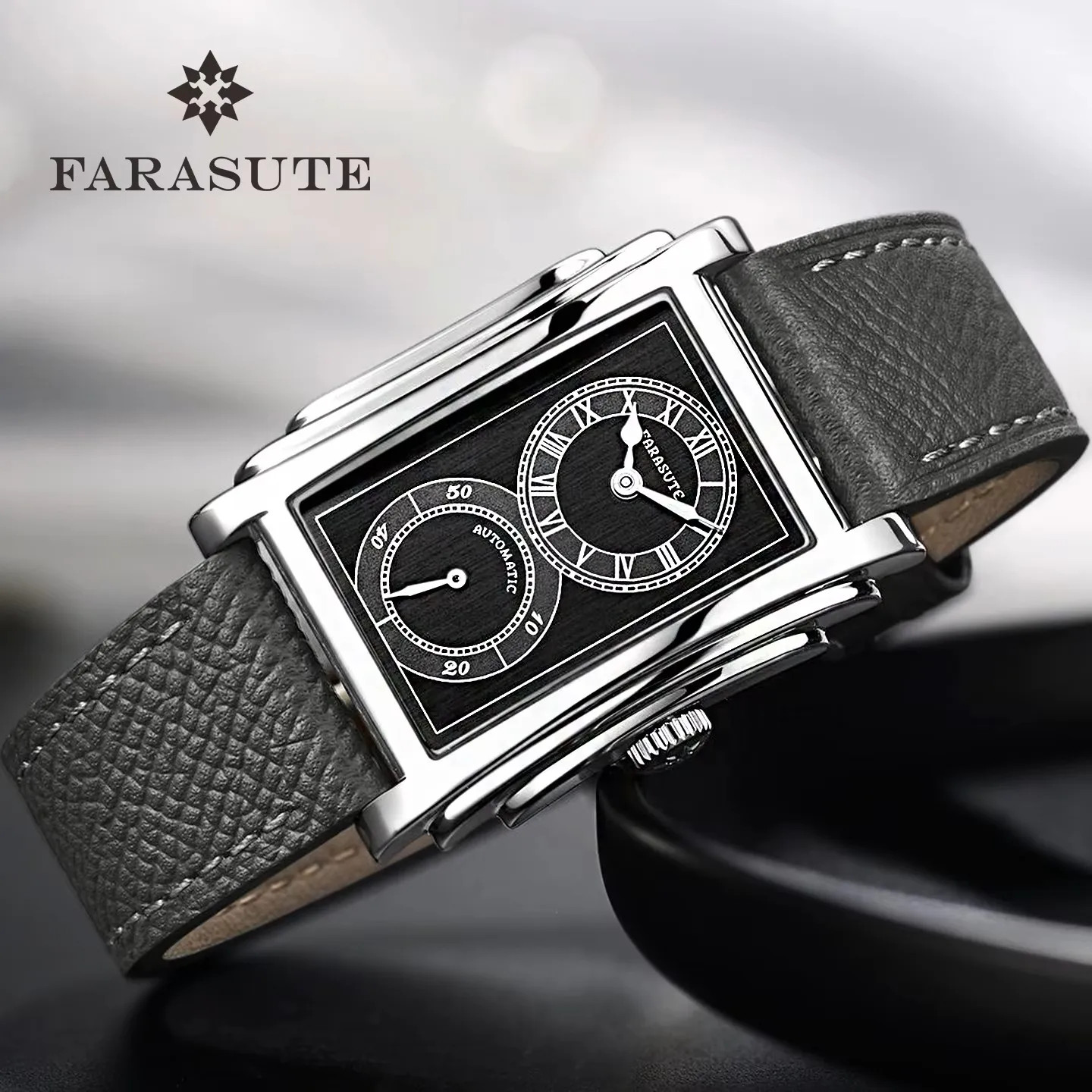 FARASUTE Doctor Automatic Men Watch Pulsometer Luxury Vintage Mechanical
